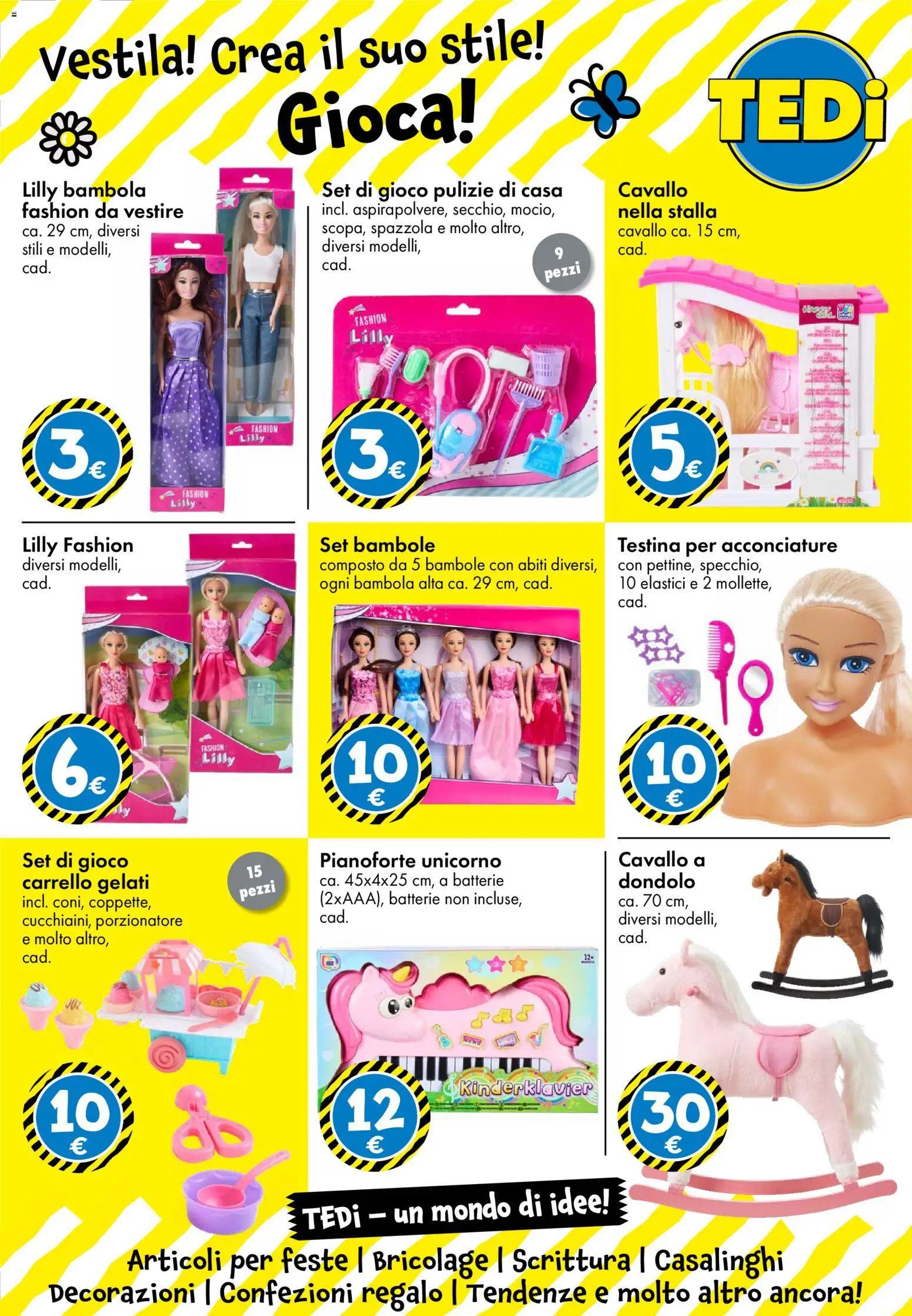 Volantino TEDi del 06.03.2026 | Pagina: 20 | Prodotti: Spazzola, Abiti, Dondolo, Decorazioni