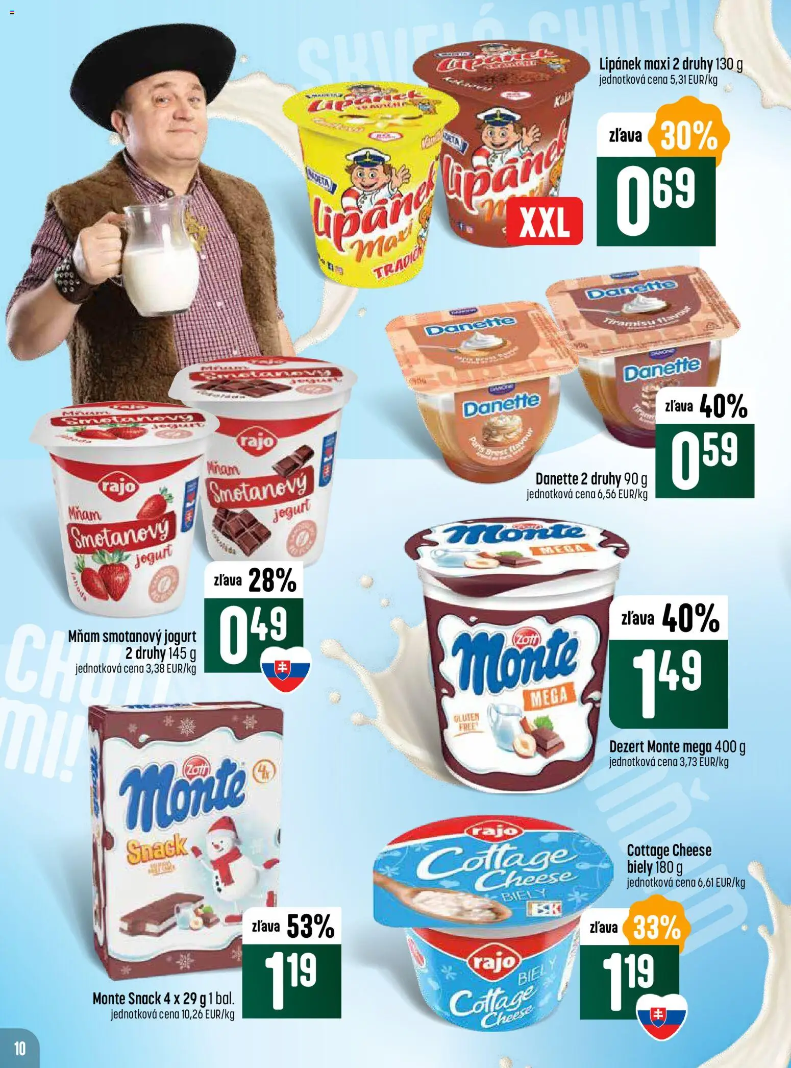 Nové COOP Jednota akcie – leták je platný od 13.11.2025 | Strana: 10 | Produkty: Jogurt, Čokoláda