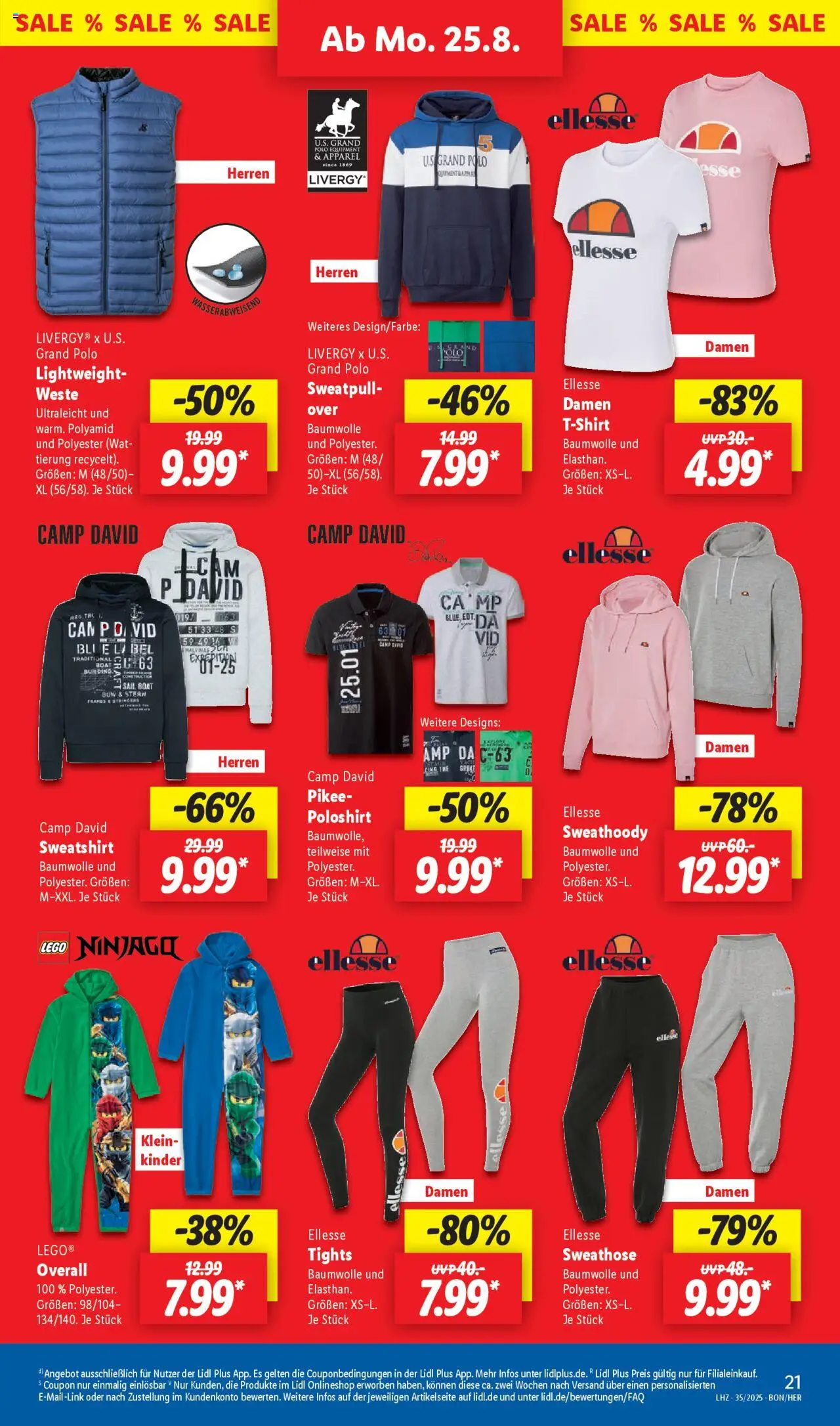 Lidl Prospekt Bestwig - gültig ab dem 25.08.2025 | Seite: 31 | Produkte: Sweathose, Sweatshirt, Poloshirt, Weste