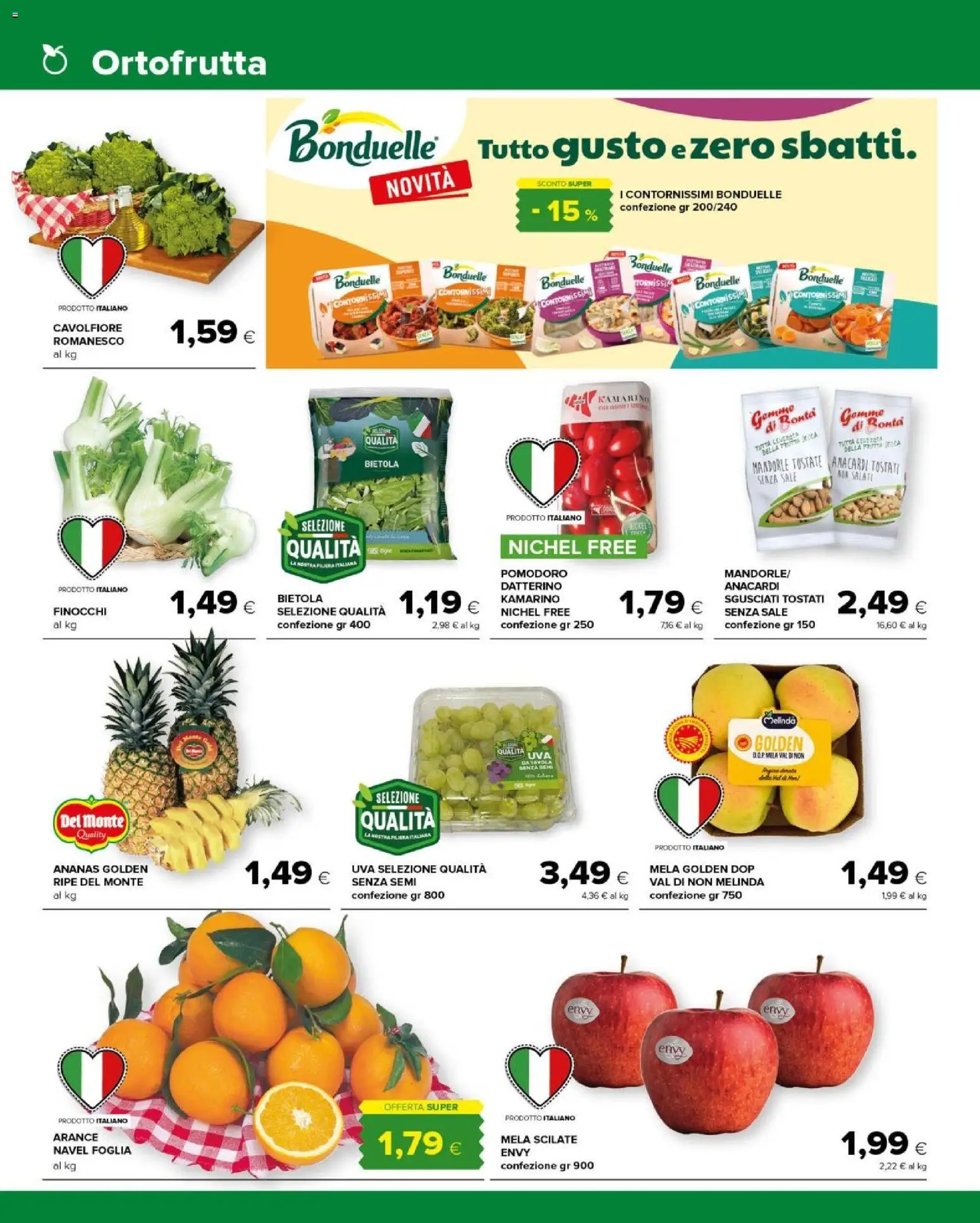 Volantino Tigre del 19.11.2025 | Pagina: 2 | Prodotti: Arance, Pomodoro, Ananas, Uva