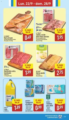 MILSANI® Queso gouda, En lonchas. 400 g │ válido desde el 22.09.2025 | Página: 13 | Productos: El horno, Jamón, Jamón cocido, Queso Gouda