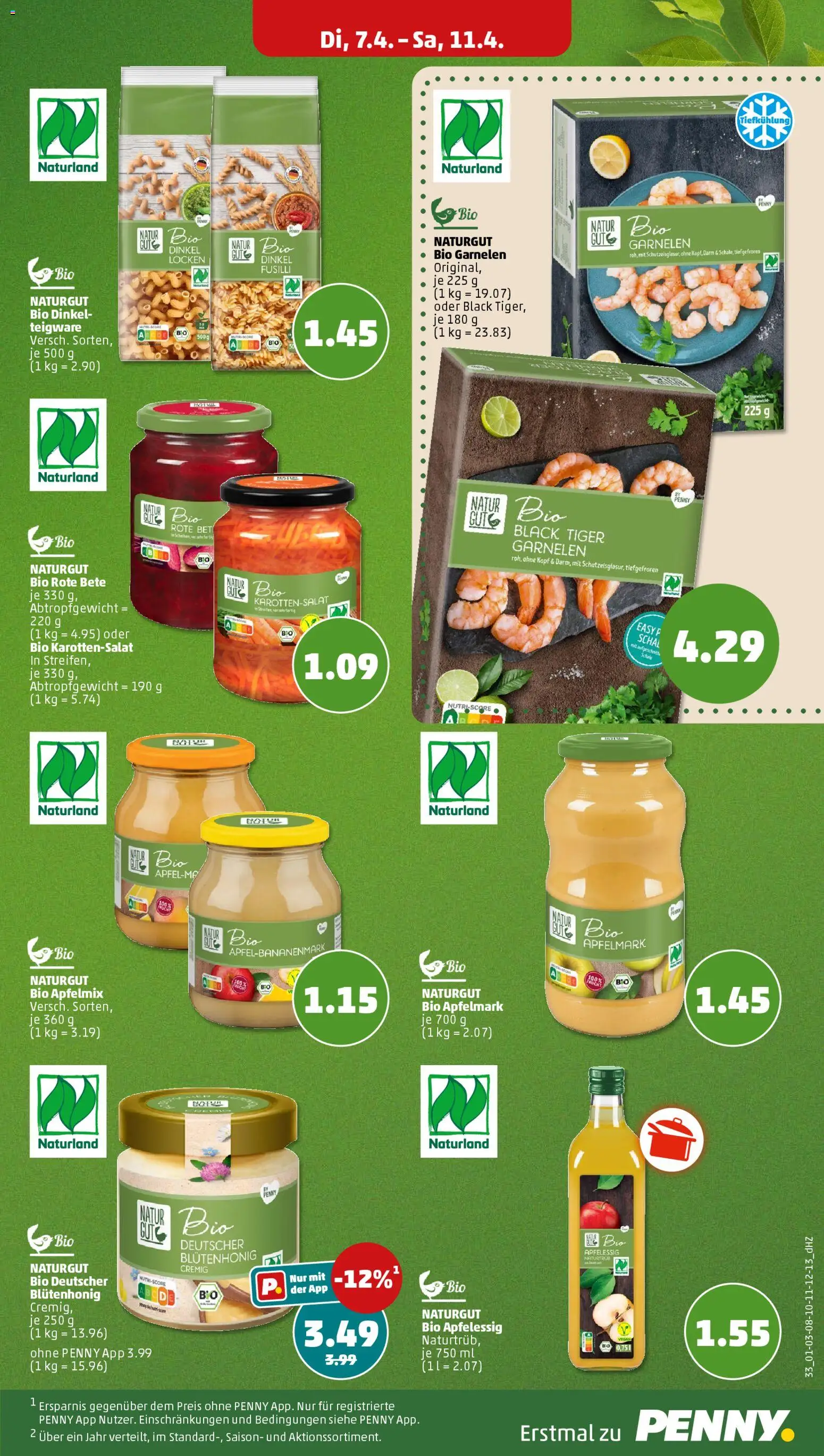 Penny Prospekt 	 – gültig ab 07.04.2026 | Seite: 33 | Produkte: Garnelen, Tiger garnelen, Schal