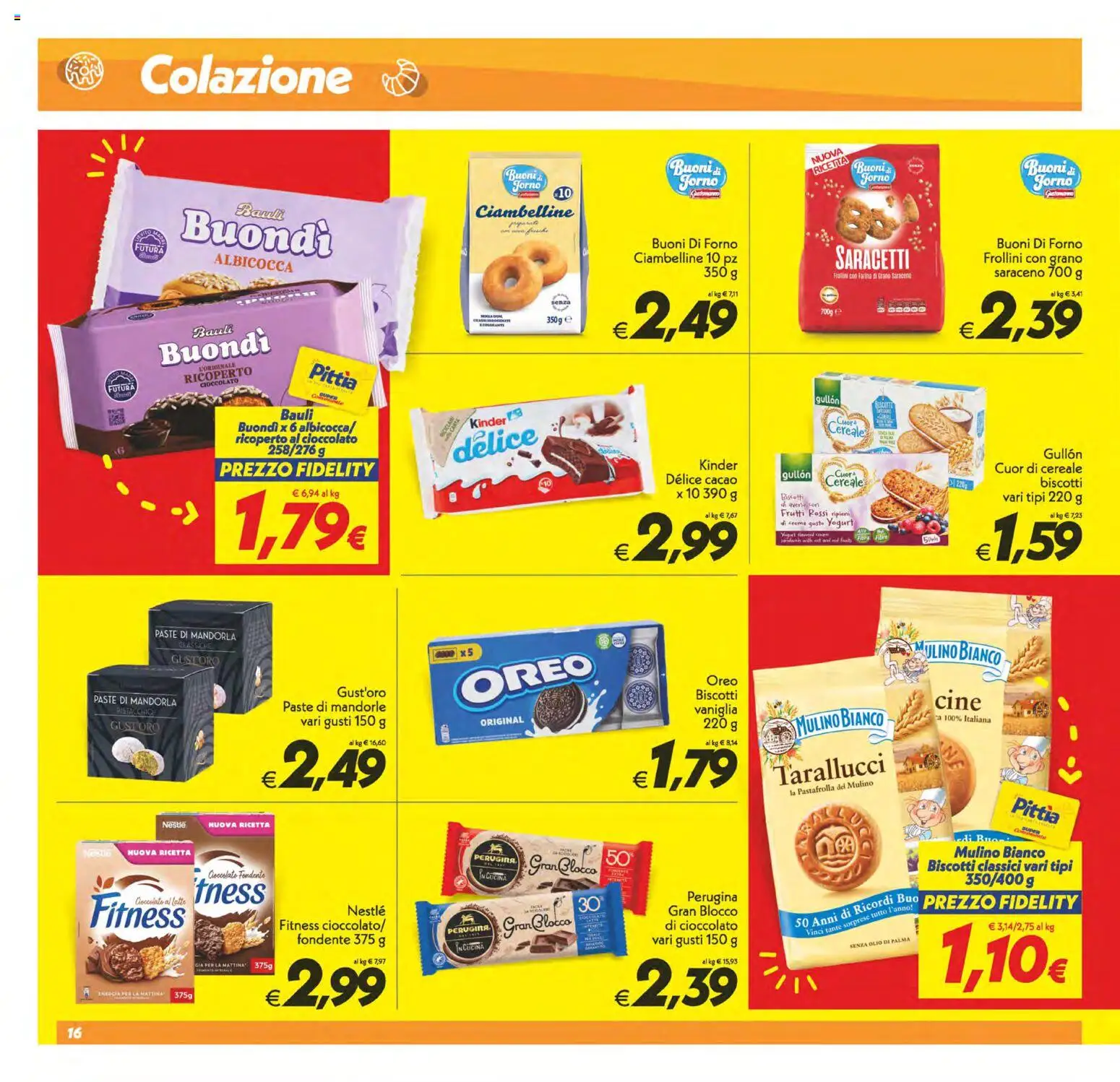 Volantino SuperConveniente del 25.11.2025 | Pagina: 16 | Prodotti: Crema, Yogurt, Farina, Frollini