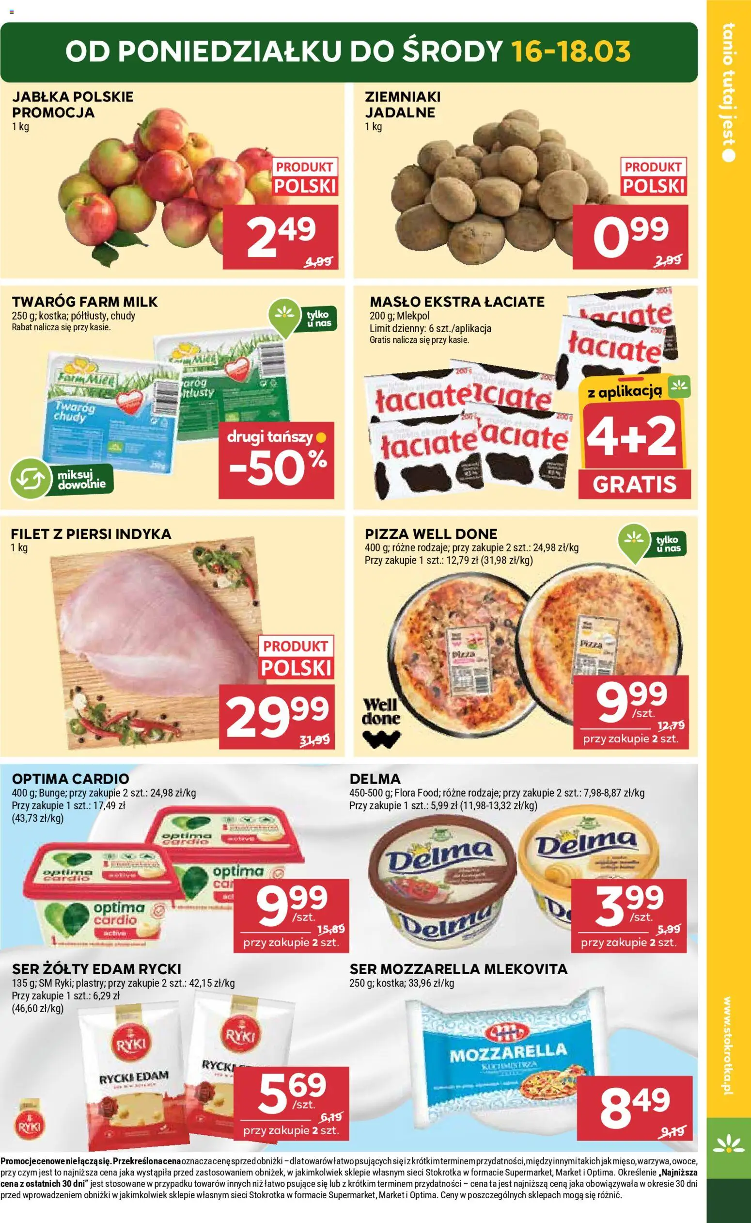 Stokrotka gazetka od 12.03.2026 | Strona: 5 | Produkty: Ser żółty, Stokrotka, Pizza, Jabłka