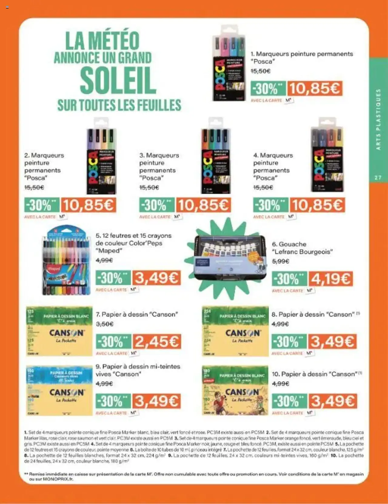  | Page: 27 | Produits: Orange, Pinceau, Crayons de couleur, Saumon