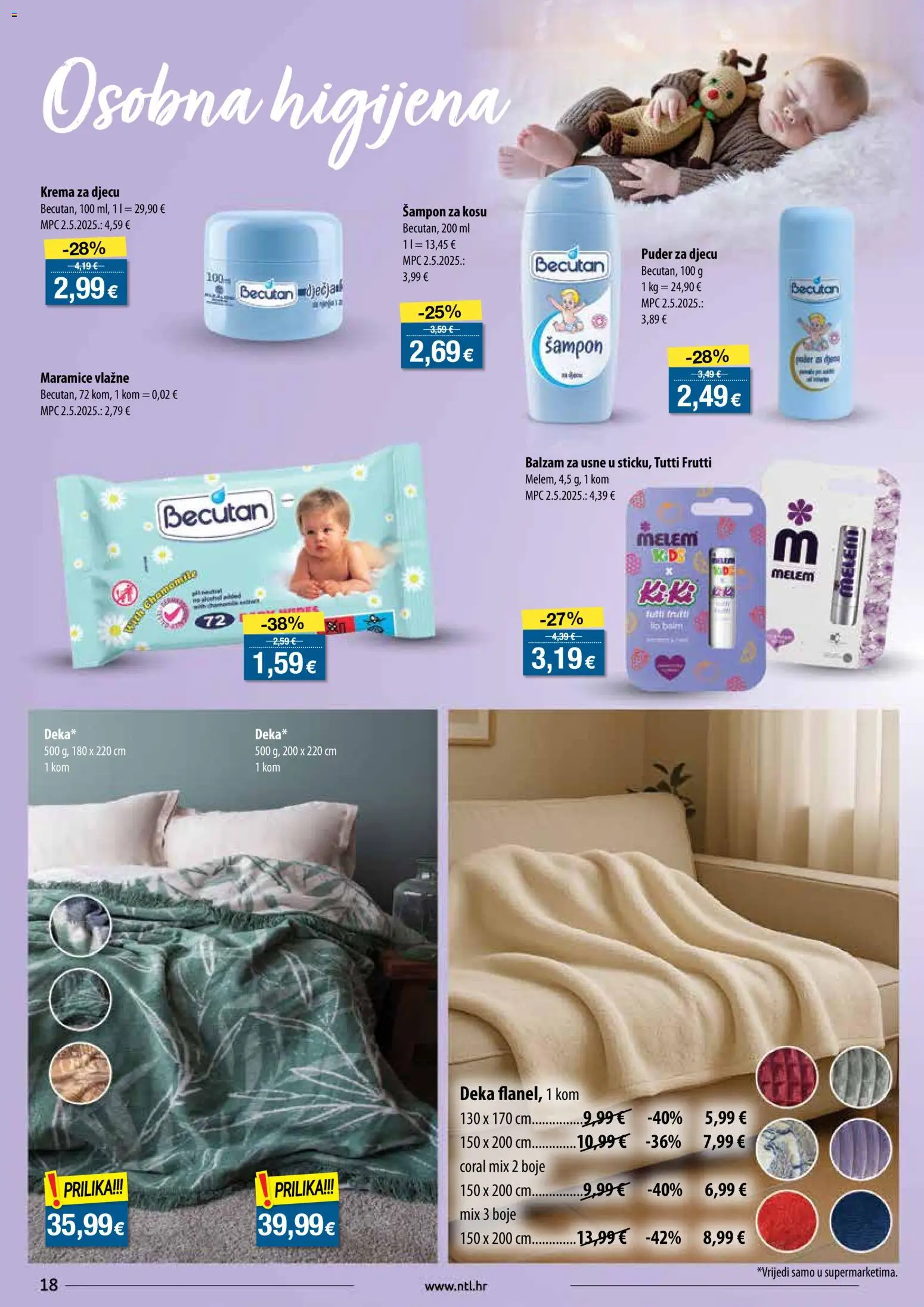 NTL katalog | vrijedi od 26.11.2025 | Stranica: 18 | Proizvodi: Balzam za usne, Puder, Šampon, Deka