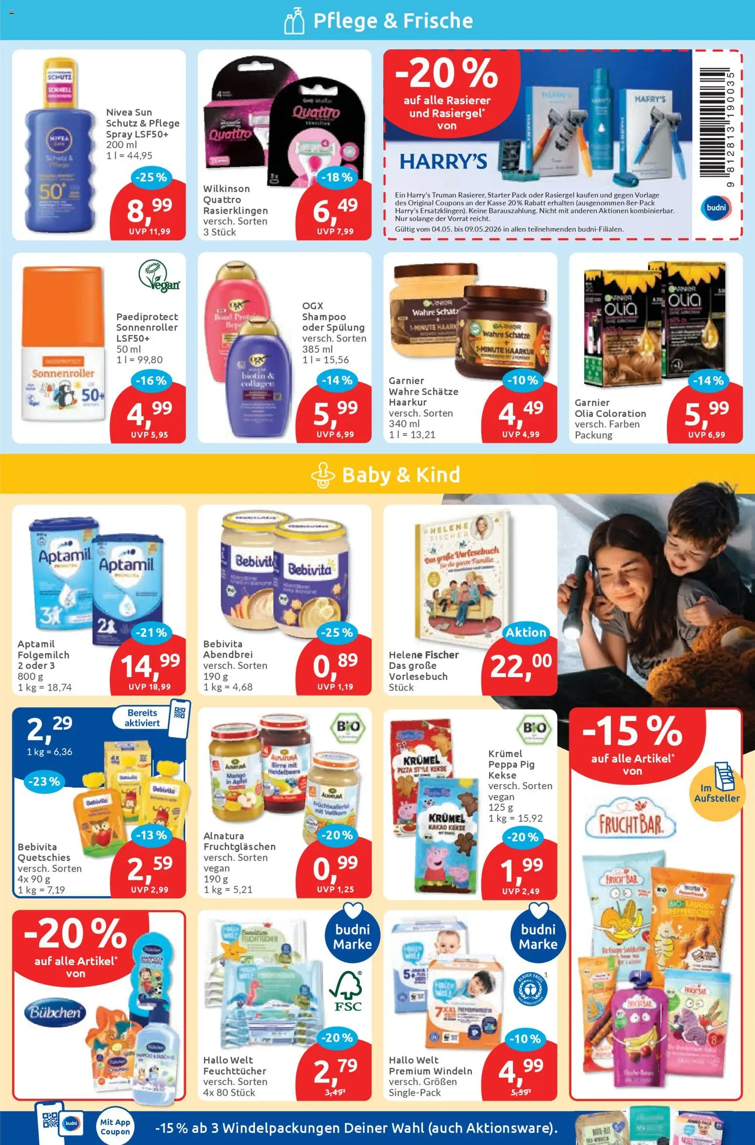 Budni Prospekt 	 – gültig ab 04.05.2026 | Seite: 3 | Produkte: Shampoo, Spülung, Mango, Pizza