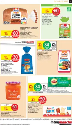 Intermarché - Prévisualisation de BISCUITS DUO CHOCOLAT AU LAIT ET BLANC KINDER, x 12 - soit 150 g - 14,07 € le kg valide à partir de 10.03.2026 | Page: 27
