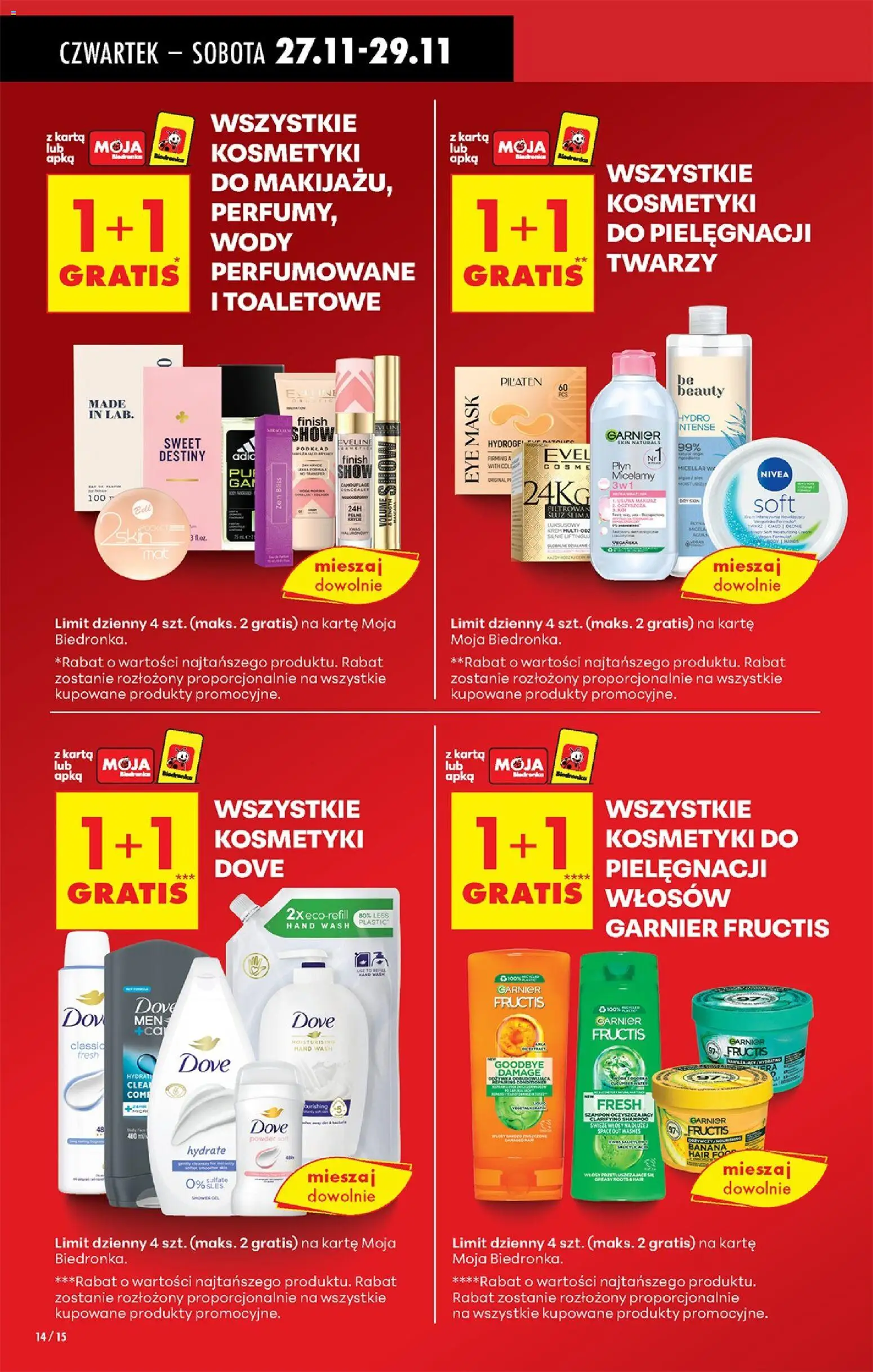 Biedronka Black Friday od 27.11.2025 | Strona: 16 | Produkty: Kosmetyki, Szampon, Krem, Finish
