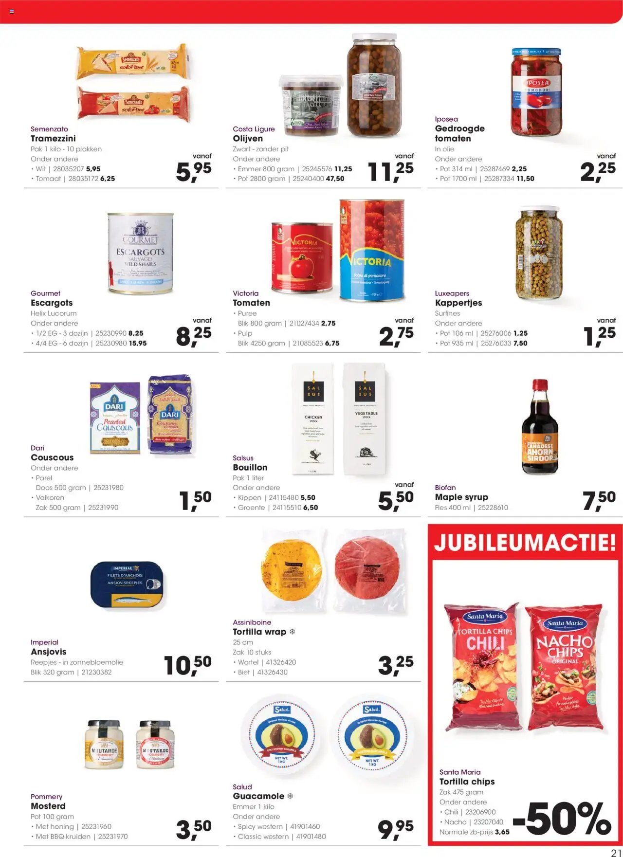  | Pagina: 21 | Producten: Tomaat, Olie, Pot, Olijven