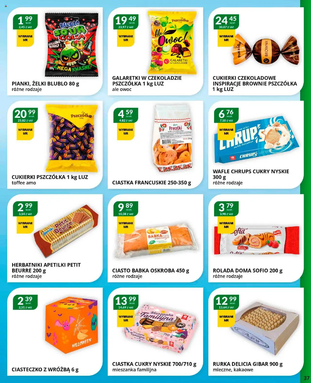 Eurocash Gazetka od 22.09.2025 | Strona: 37 | Produkty: Galaretki, Wafle, Wafelki, Babka
