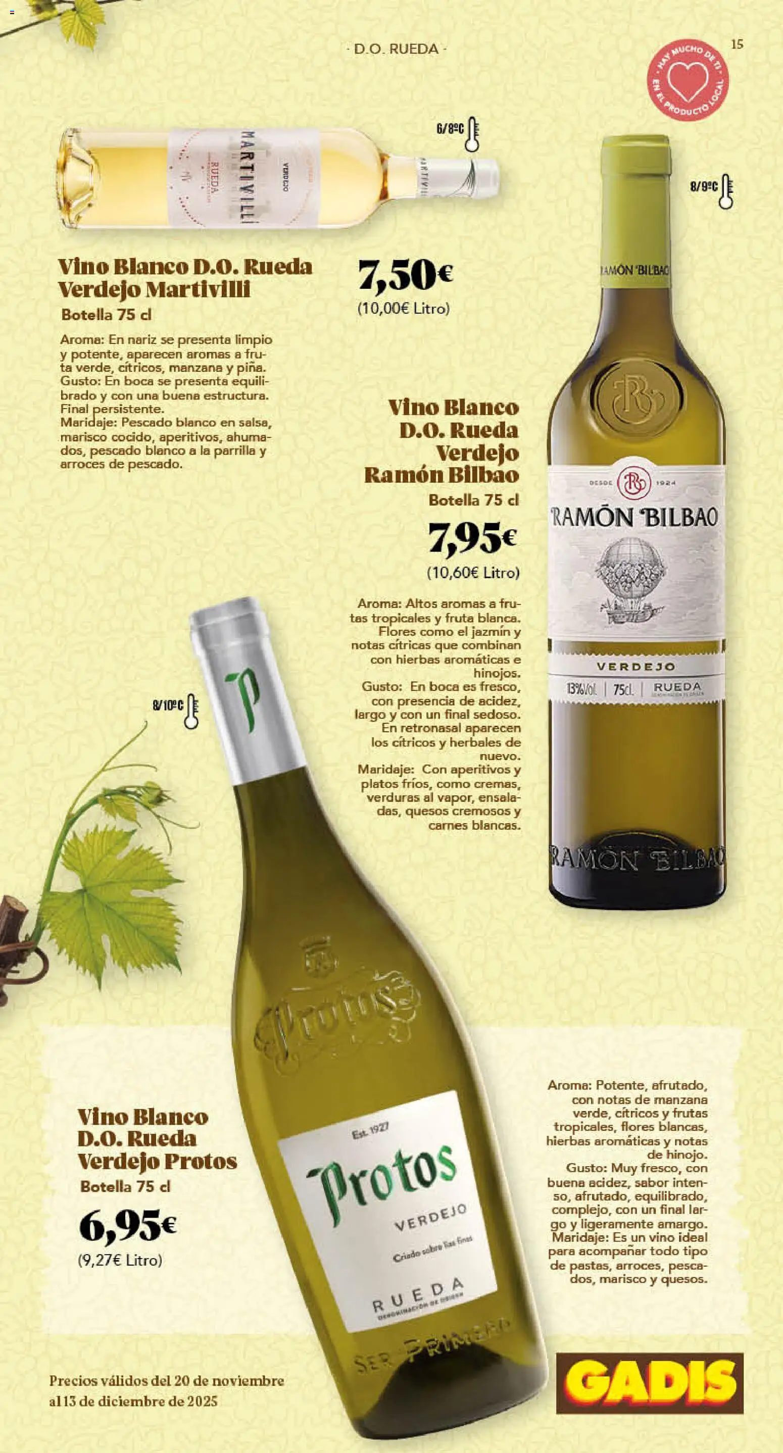 Gadis - folleto │ válido desde el 20.11.2025 | Página: 15 | Productos: Vino, Pescado, Manzana, Parrilla