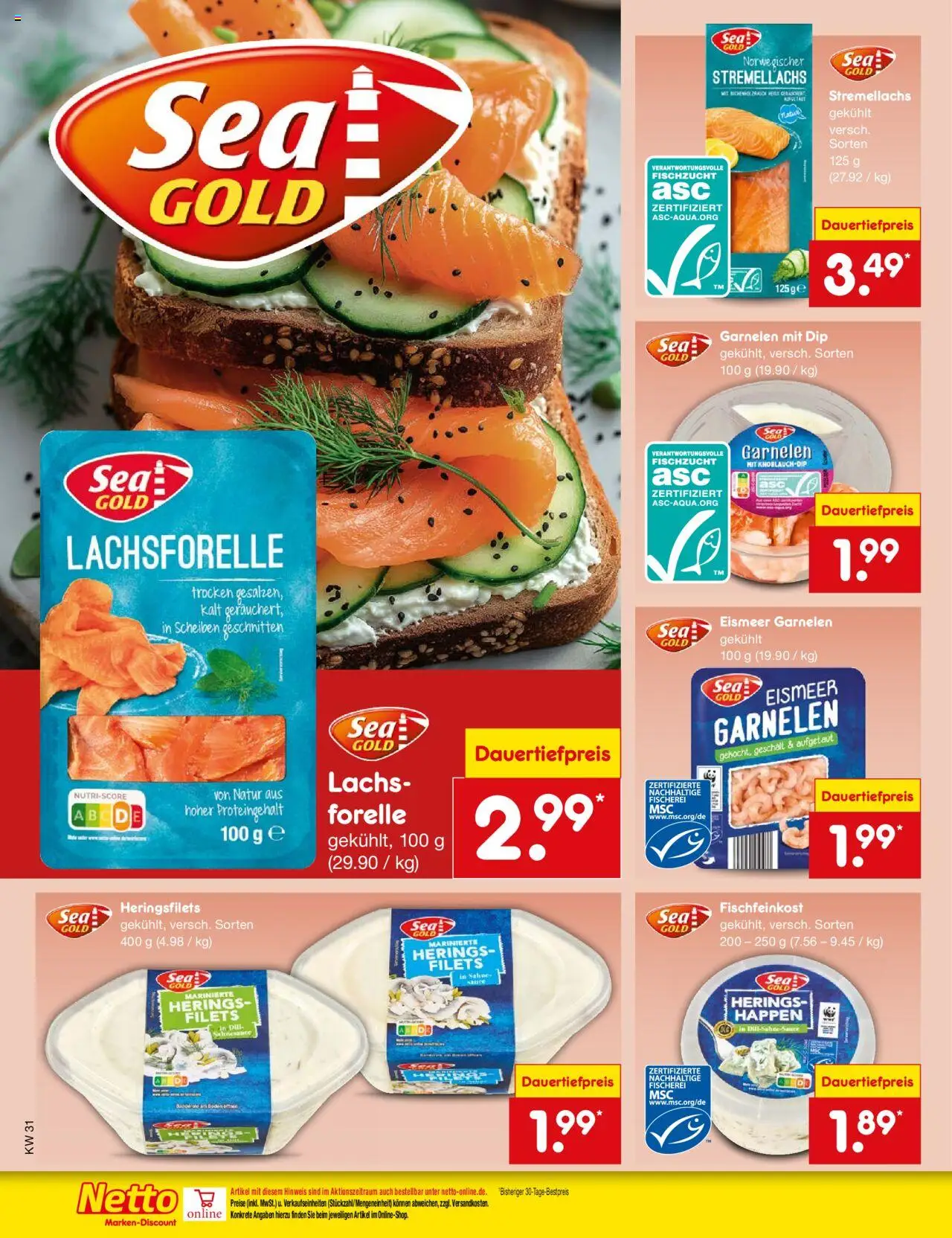 Netto Marken-Discount Prospekt 	 - gültig ab dem 28.07.2025 | Seite: 23 | Produkte: Garnelen, Lachs, Dill