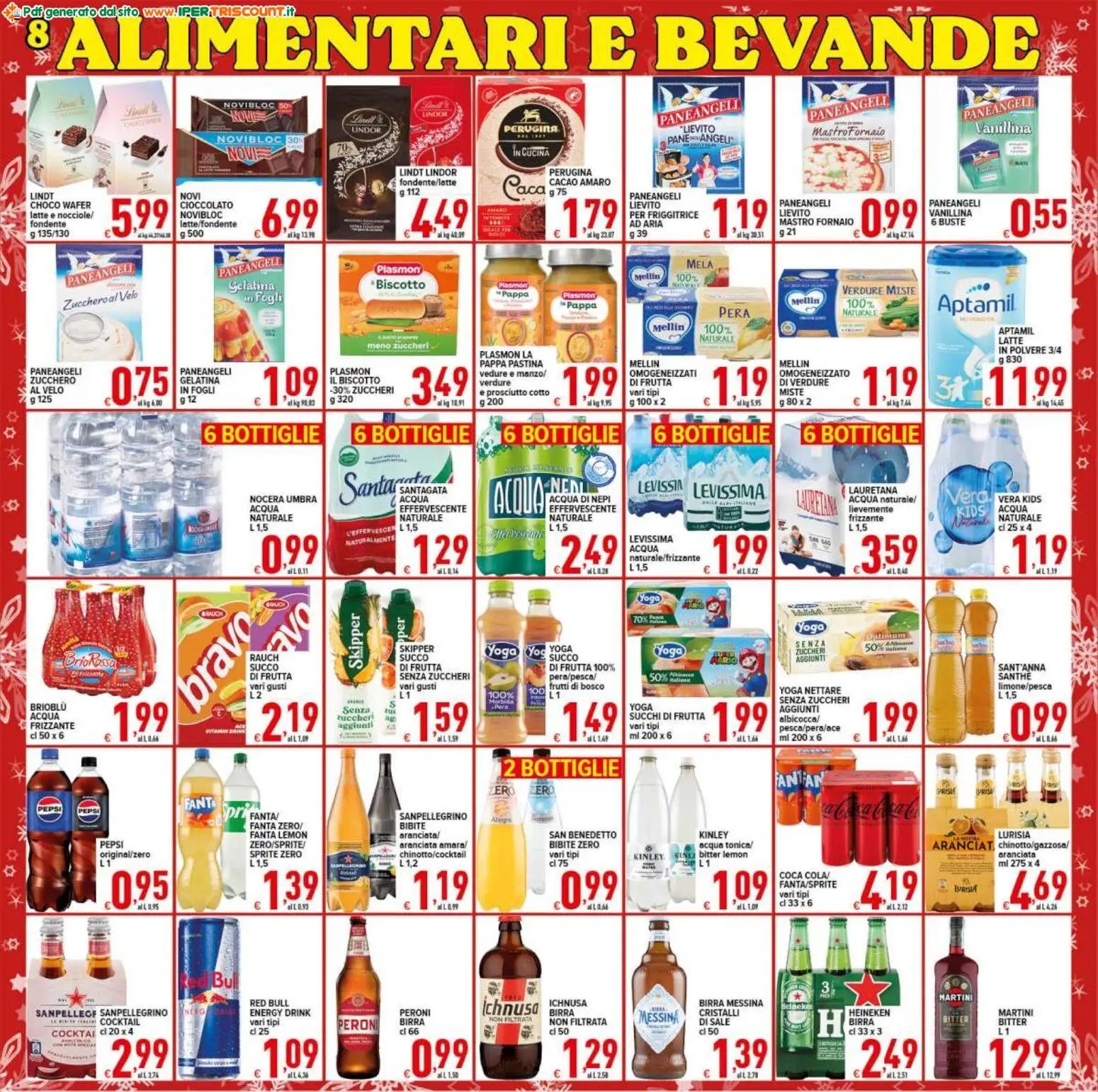 Volantino Ipertriscount del 16.12.2025 | Pagina: 8 | Prodotti: Verdure, Prosciutto, Birra messina, Friggitrice