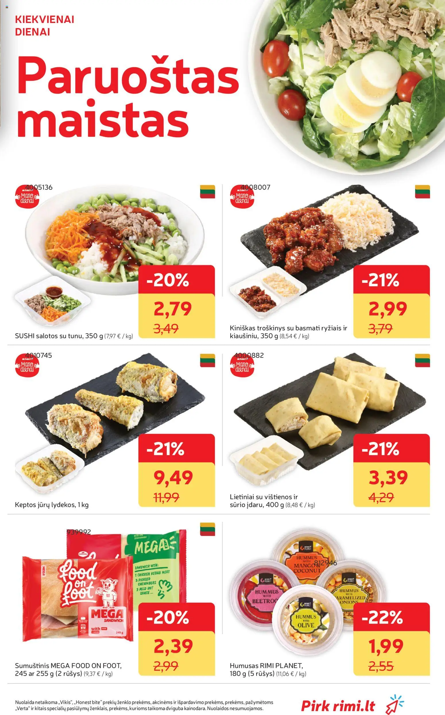 Rimi akcijos nuo 28.04.2026 | Puslapis: 13 | Prekių: Salotos, Vištienos, Sumuštinis