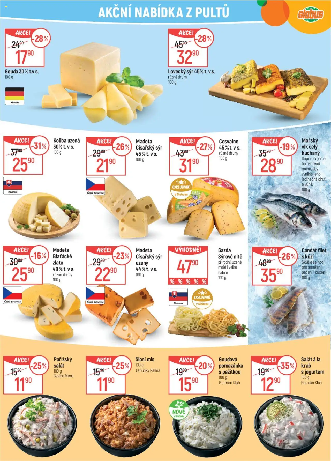 Globus leták od 20.08.2025 | Strana: 10 | Produkty: Gouda, Globus, Sýr, Salát