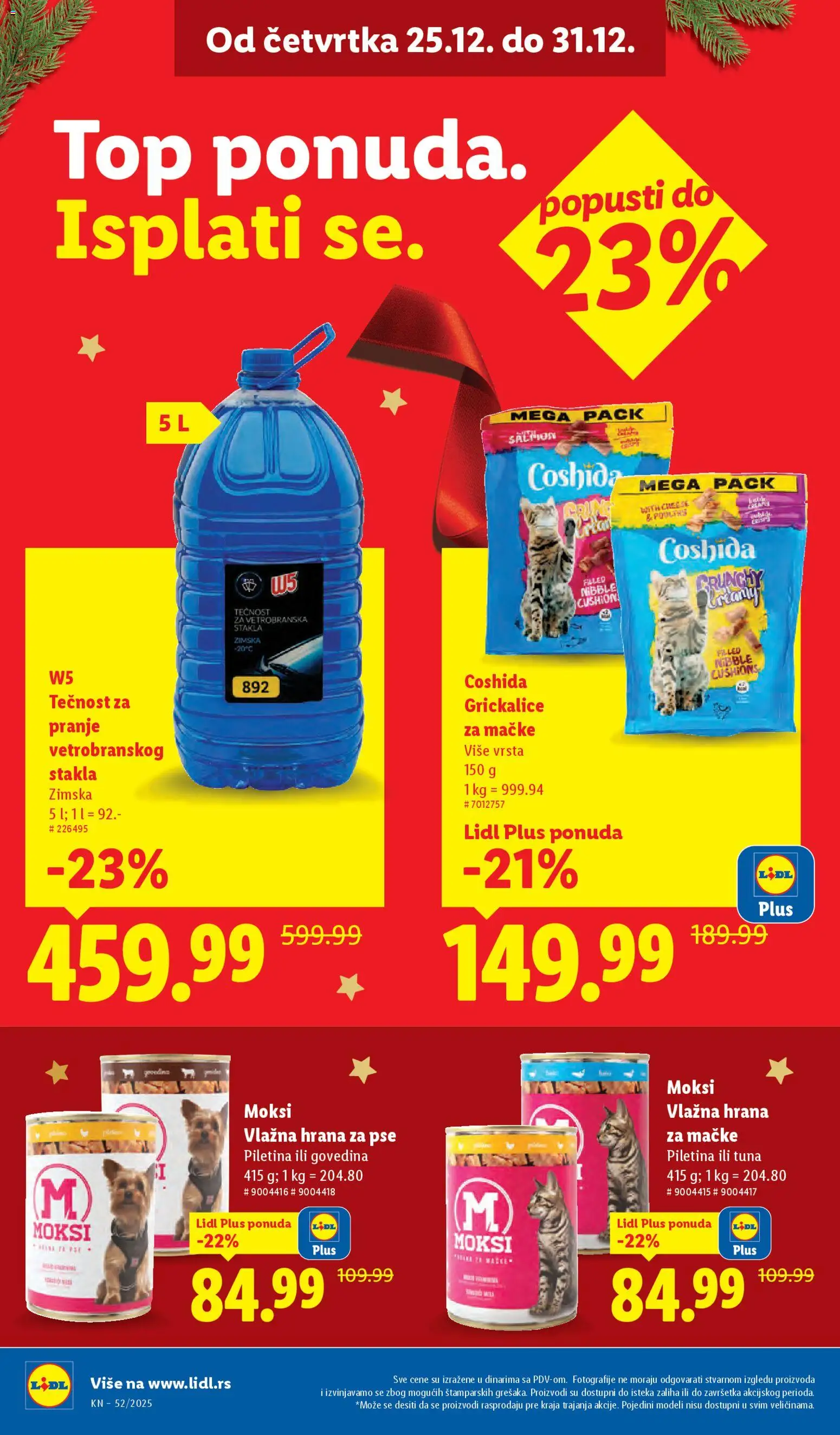 Lidl katalog - važi od 25.12.2025 | Strana: 30 | Proizvode: Hrana za pse, W5, Hrana za mačke, Piletina