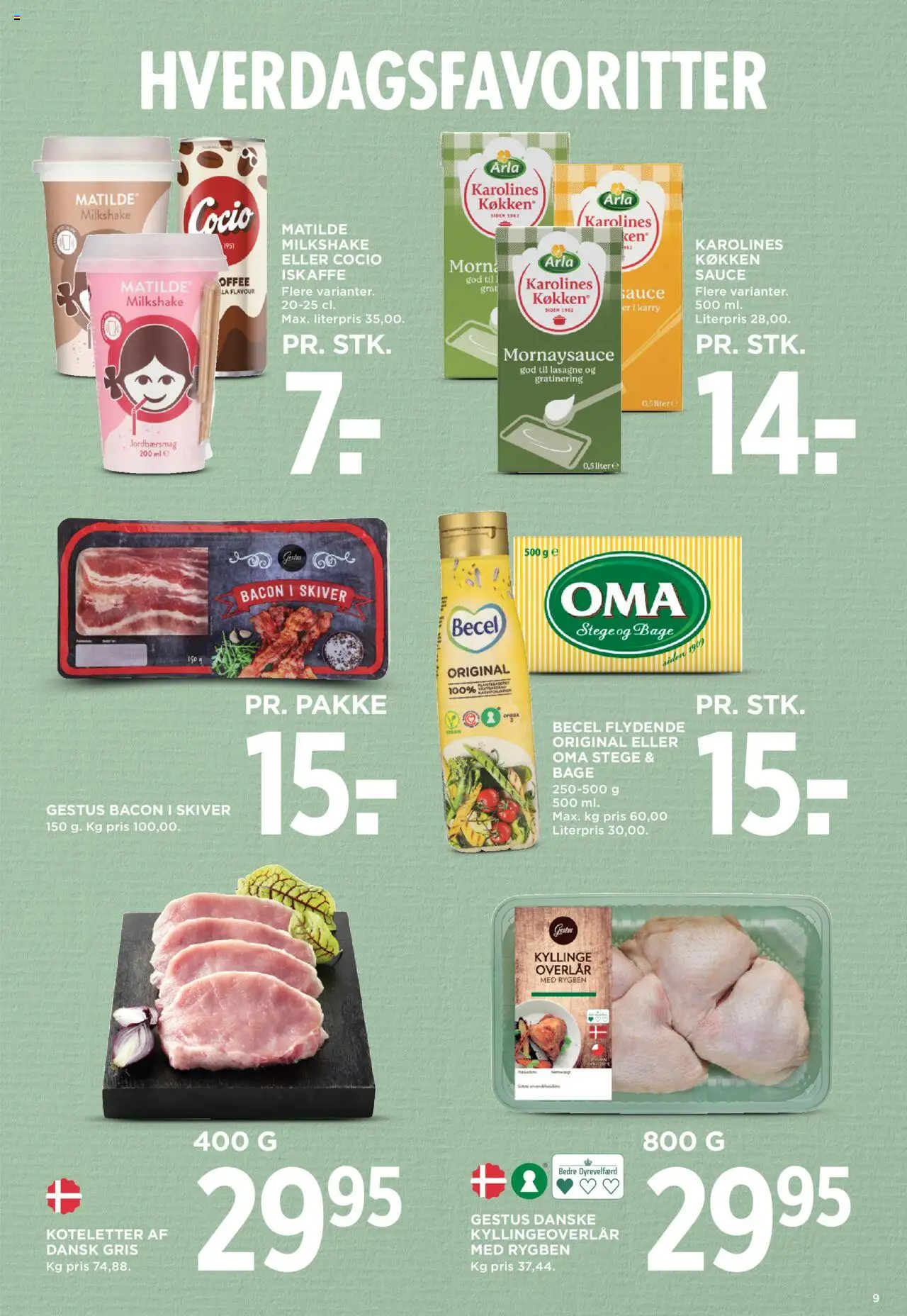 Meny tilbudsavis – gyldig fra 19.09.2025 | Side: 9 | Produkter: Karry, Milkshake, Mornaysauce, Carpete