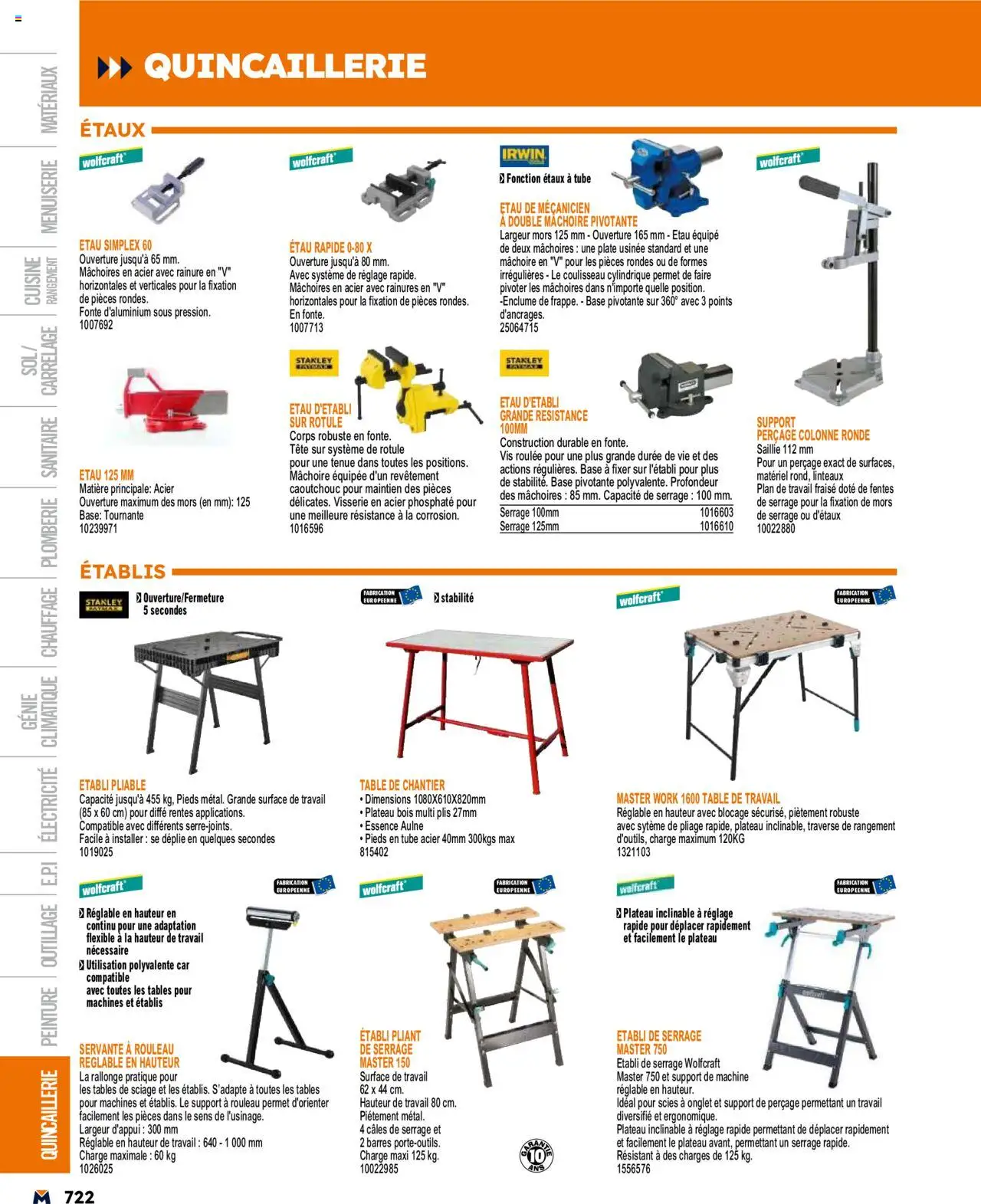  | Page: 722 | Produits: Base, Plateau, Rouleau, Table