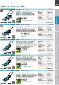 Makita-mainoslehti voimassa 24.03.2026 alkaen | Sivu: 101 | Tuotteet: Ruohonleikkuri