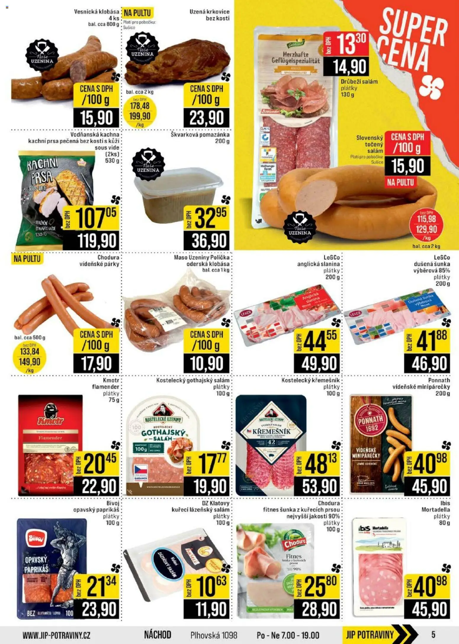 Jip leták - Cash & Carry od 11.03.2026 | Strana: 5 | Produkty: Šunka, Sous vide, Mortadella, Maso