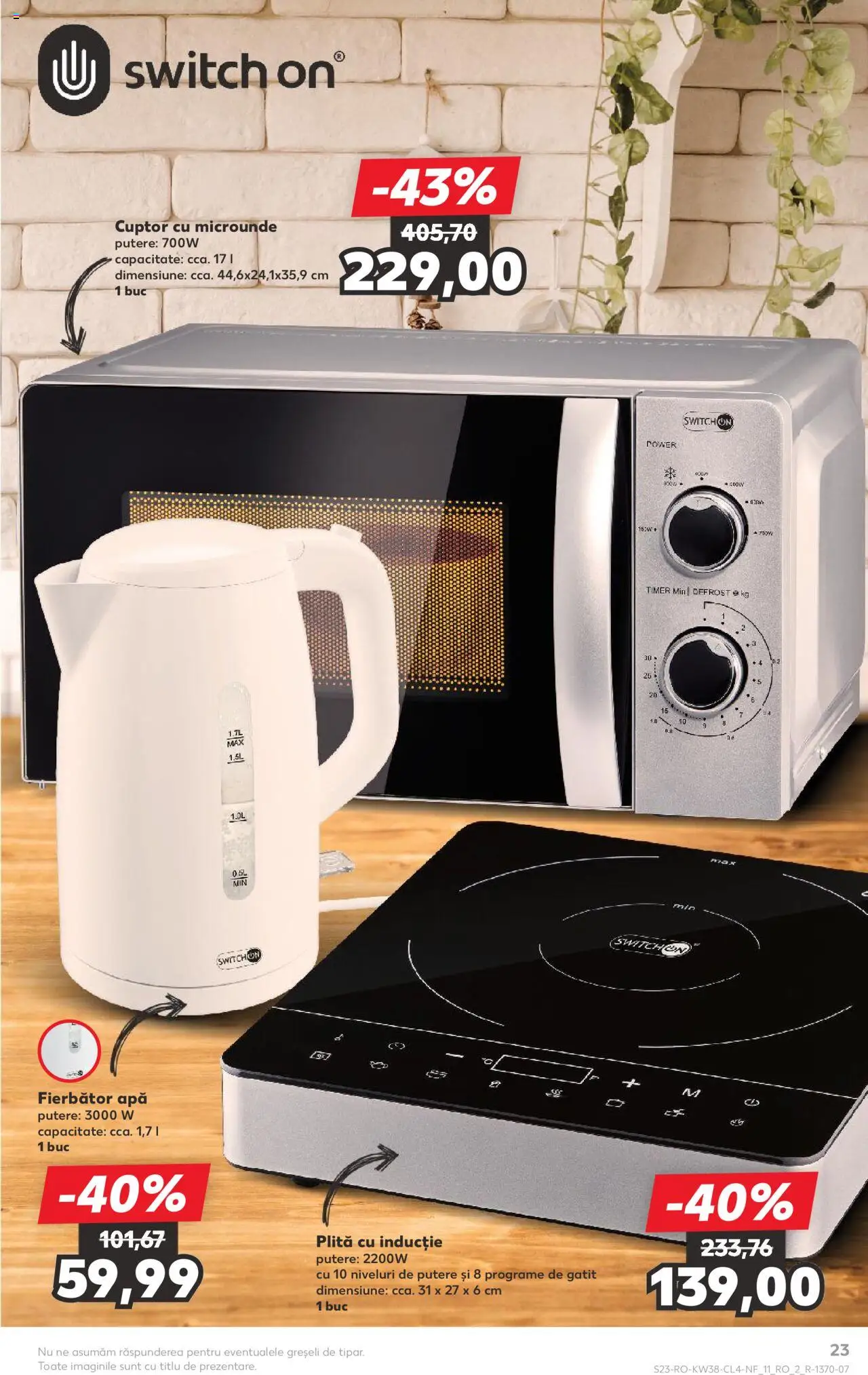 Noul catalog Kaufland – valabil de la 17.09.2025 | Pagină: 23 | Produse: Cuptor, Plită, Cuptor Cu Microunde, Apă