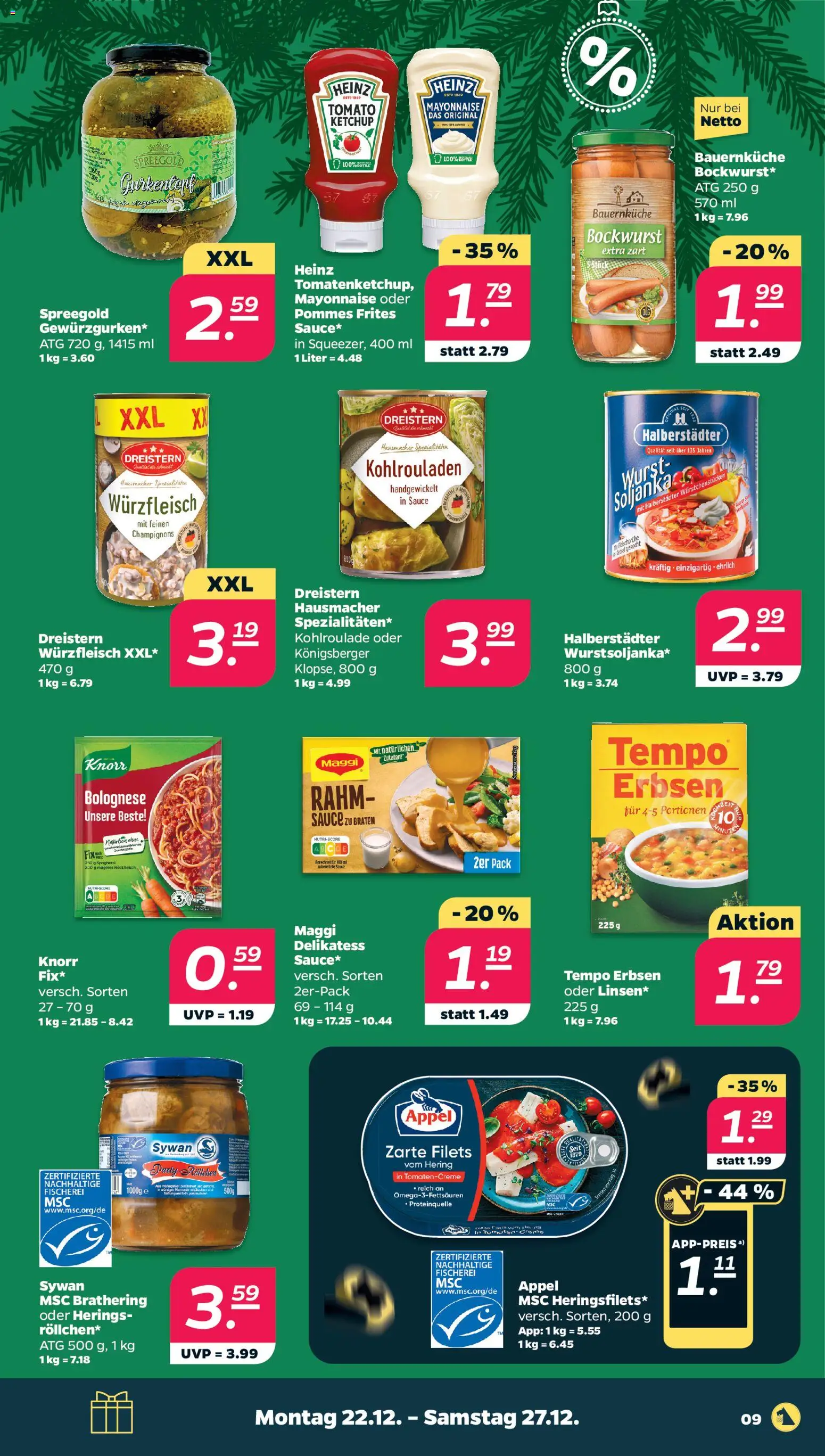 Netto Prospekt 	 – gültig ab 22.12.2025 | Seite: 9 | Produkte: Maggi, Creme, Mayonnaise, Ketchup