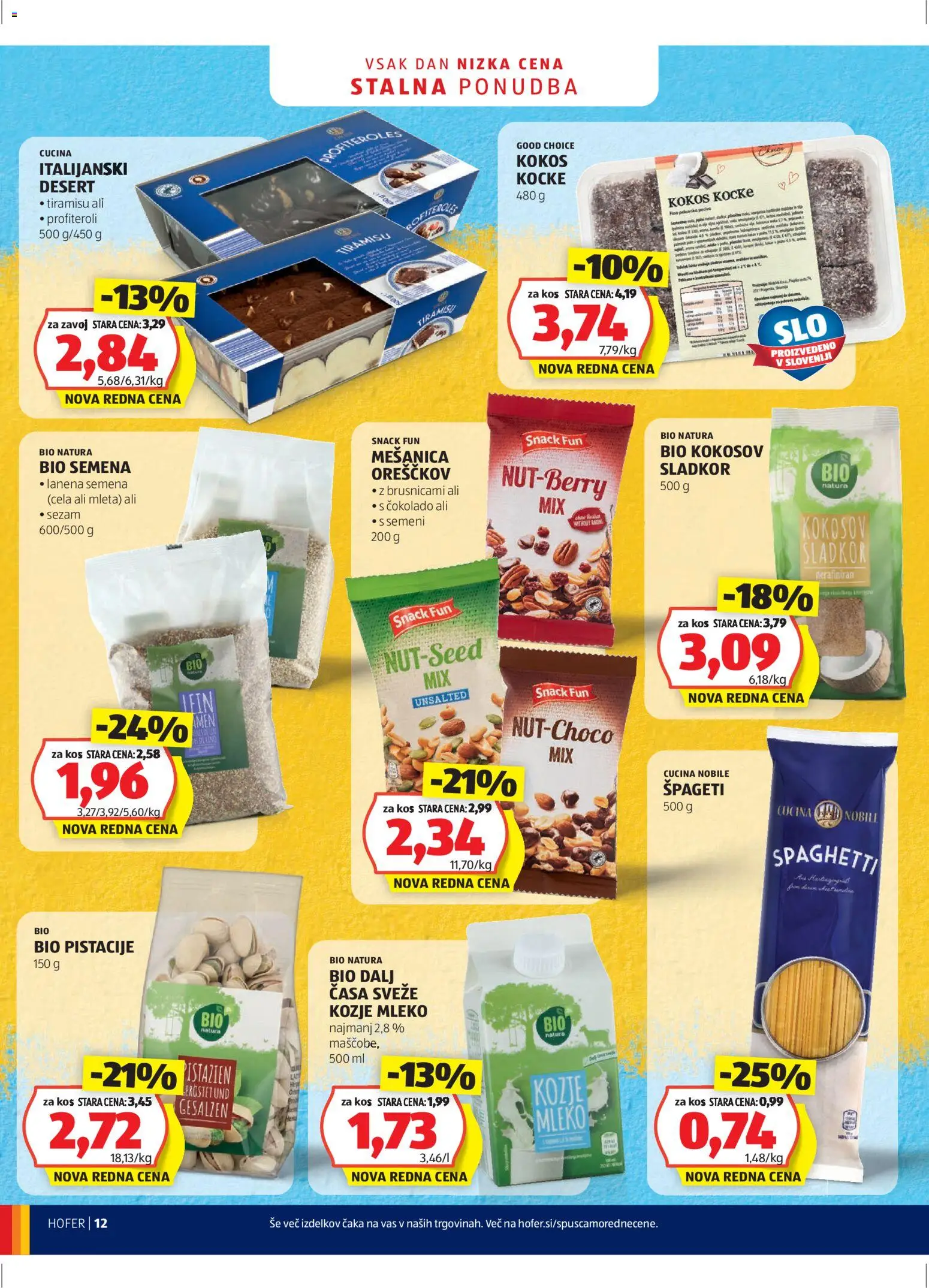 Hofer SI katalog | vrijedi od 18.12.2025 | Stranica: 12 | Proizvodi: Špageti, Pistacije