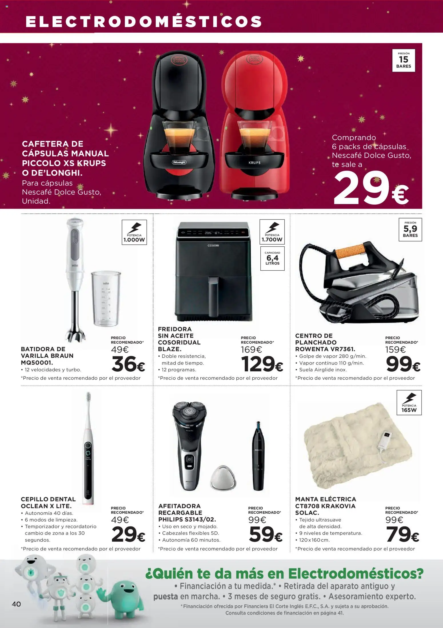 Hipercor catálogo │ válido desde el 20.11.2025 | Página: 53 | Productos: Cepillo, Manta, Cafetera, Freidora