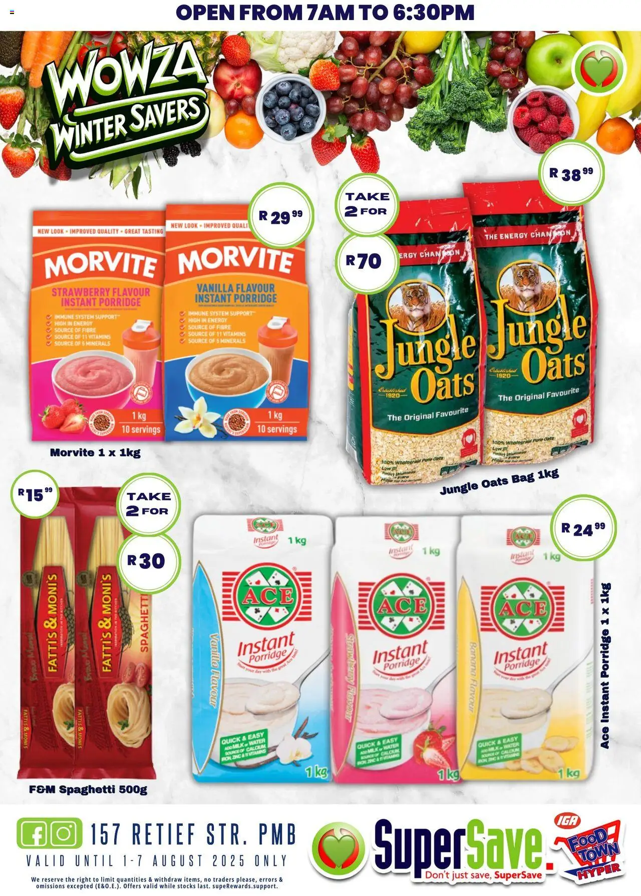 Super Save Specials │ valid from 08.08.2025 | Page: 45 | Products: Bag, Vitamins, Milk, Oats