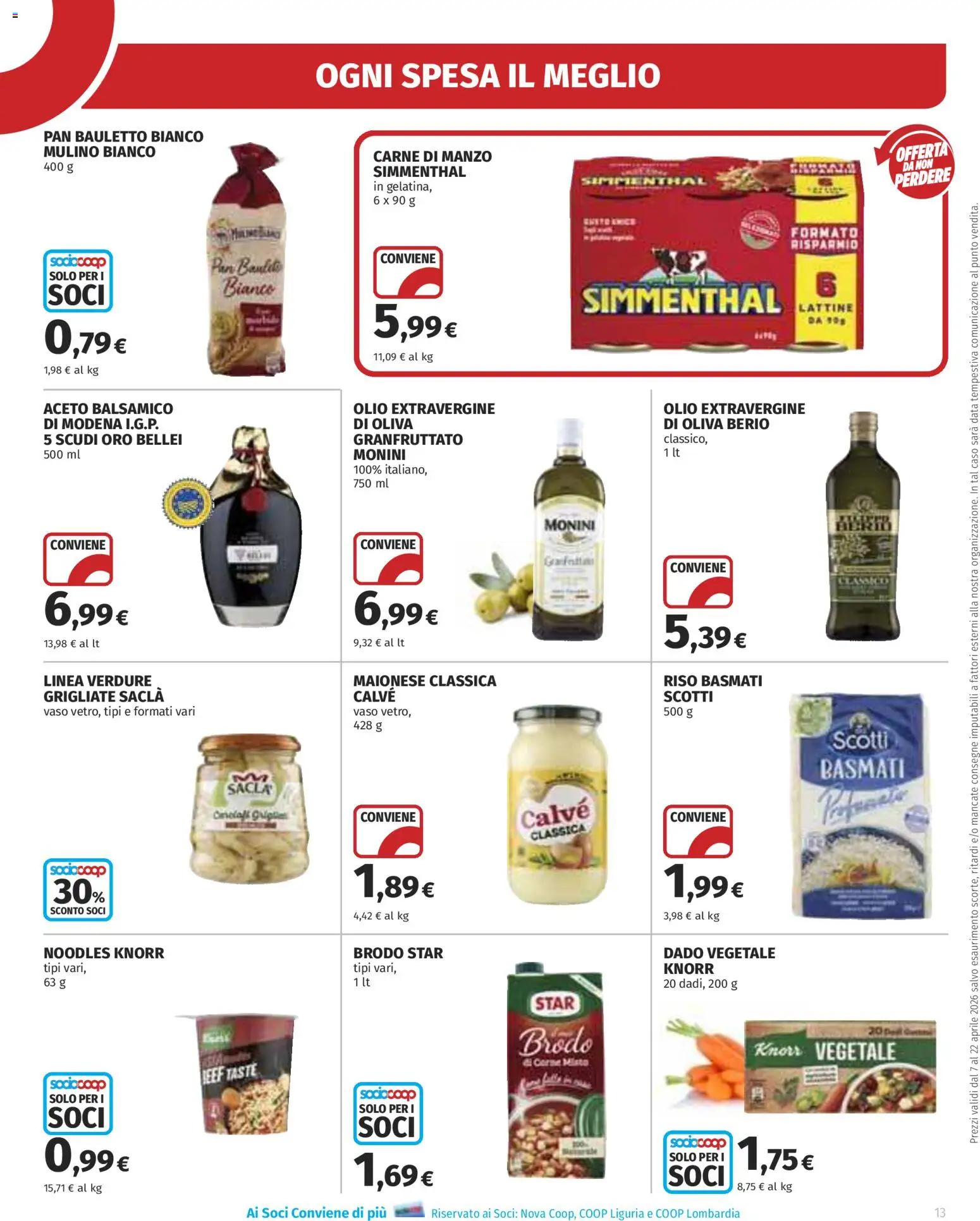 Volantino Ipercoop del 07.04.2026 | Pagina: 13 | Prodotti: Riso, Manzo, Verdure, Data