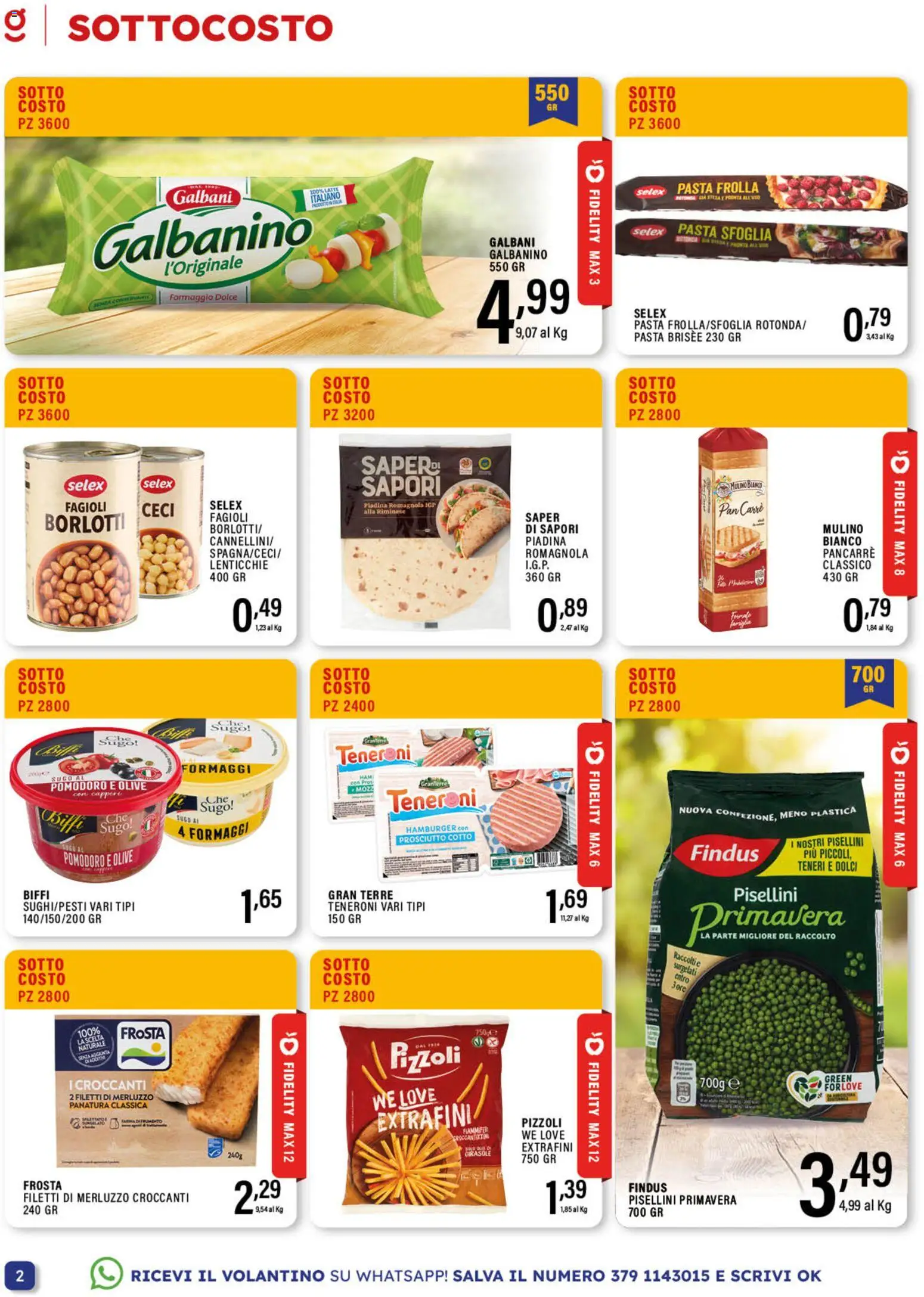 Volantino GECOP del 17.11.2025 | Pagina: 2 | Prodotti: Pasta sfoglia, Ceci, Formaggio, Olive