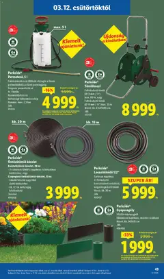 Parkside® Tömlőkocsi, Feltekerhető tömlő (Ø 13 mm / 1/2"): max. 60 m, vagy Feltekerhető tömlő (Ø 19 mm / 3/4"):max. 35 m. Méret: kb. 63x49x90 cm - amely érvényes a következő dátumtól: 12.03.2026 | Oldal: 43