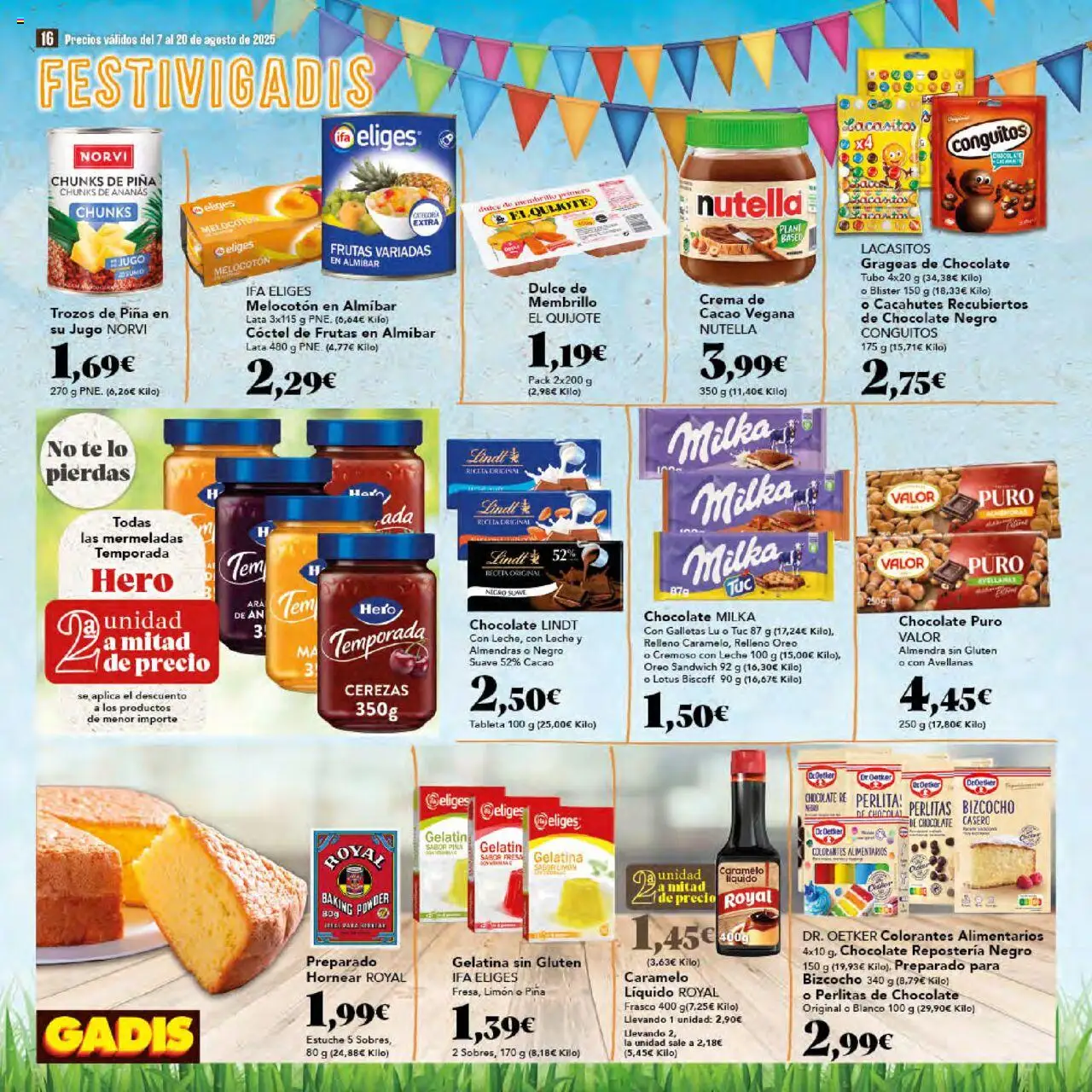 Gadis folleto │ válido desde el 07.08.2025 | Página: 16 | Productos: Jugo, Κεραία, Crema, Φρυγανιές σικάλεως