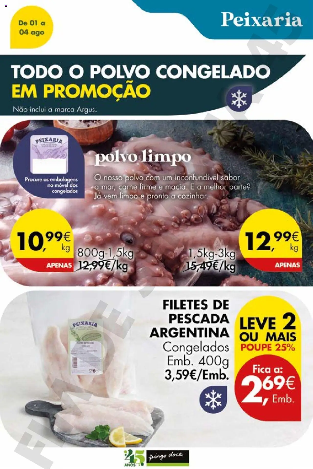 Pingo Doce Poupe este Fim de Semana │ válido de 01.08.2025 | Página: 3 | Produtos: Pescada, Polvo, Carne