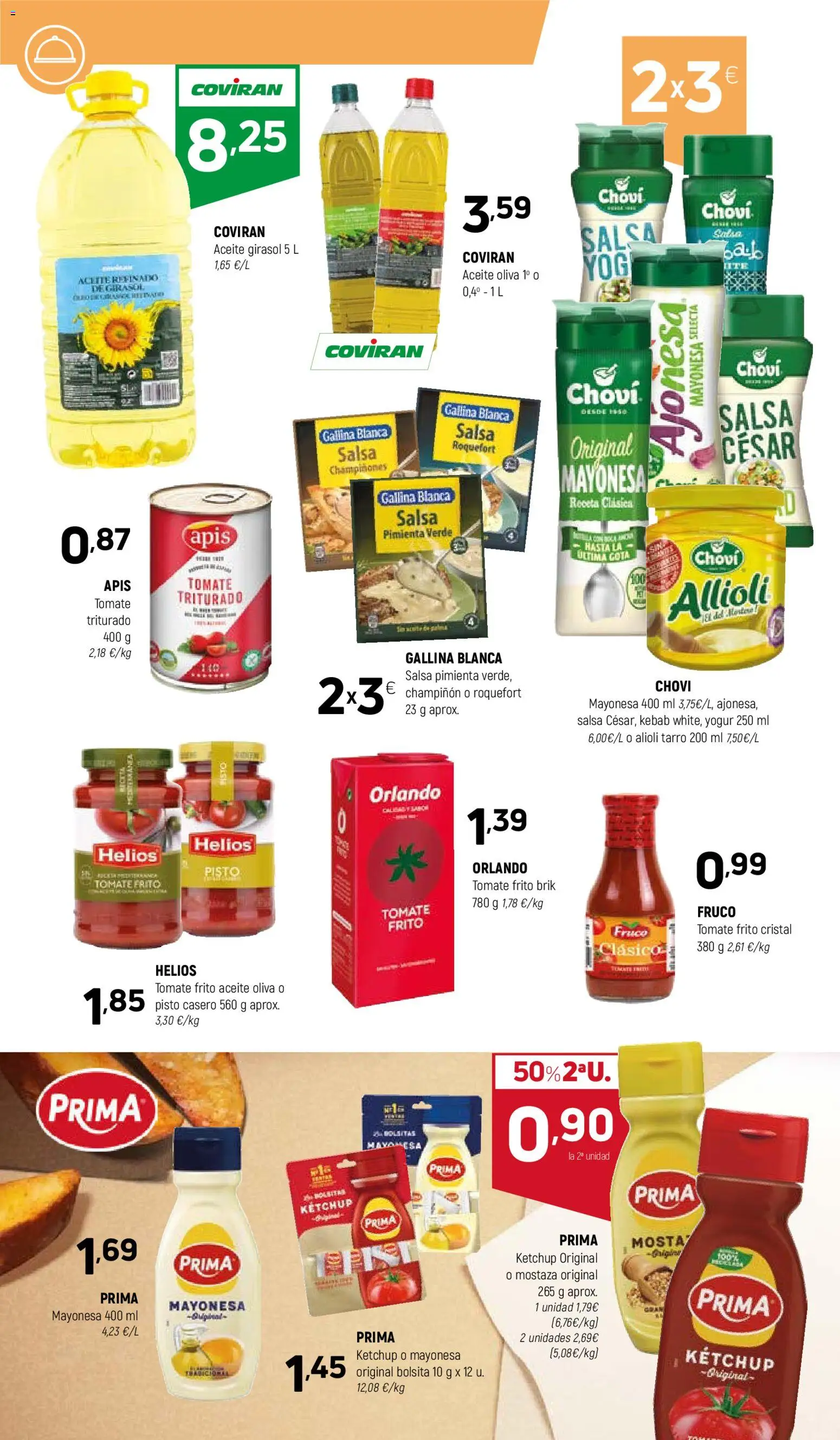 Coviran - Ceuta │ válido desde el 04.11.2025 | Página: 8 | Productos: Yogur, Aceite, Οθόνη προβολής, Tomate triturado