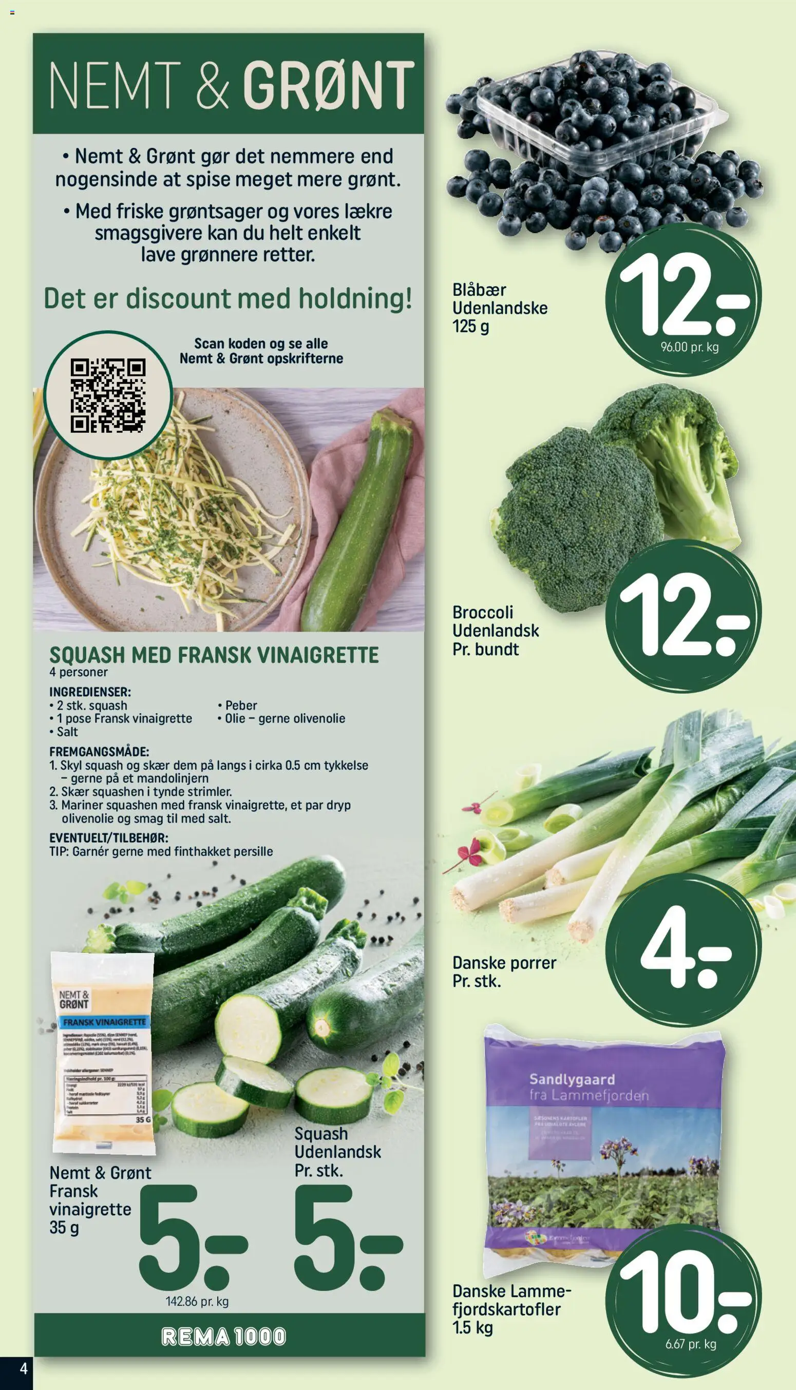 Rema 1000 tilbudsavis – gyldig fra 09.11.2025 | Side: 4 | Produkter: Blåbær, Olie, Porrer, Persille