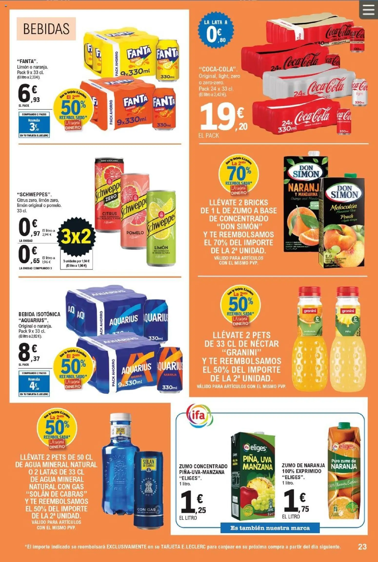 E.Leclerc folleto │ válido desde el 25.02.2026 | Página: 23 | Productos: Piña, Ροζ πιπέρι, Κορνίζα, Agua mineral