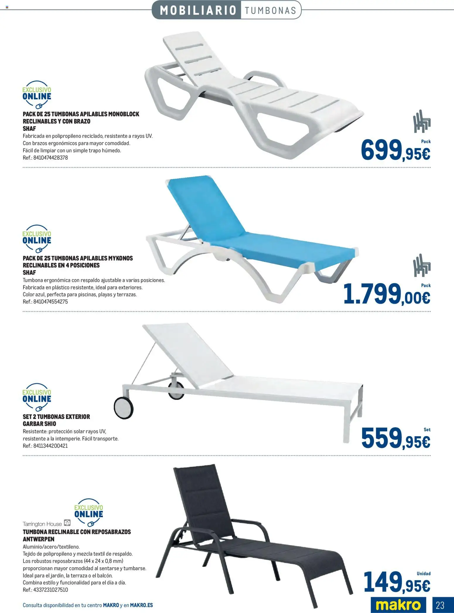 Makro - Especial Terrazas │ válido desde el 09.03.2026 | Página: 23 | Productos: Tumbona