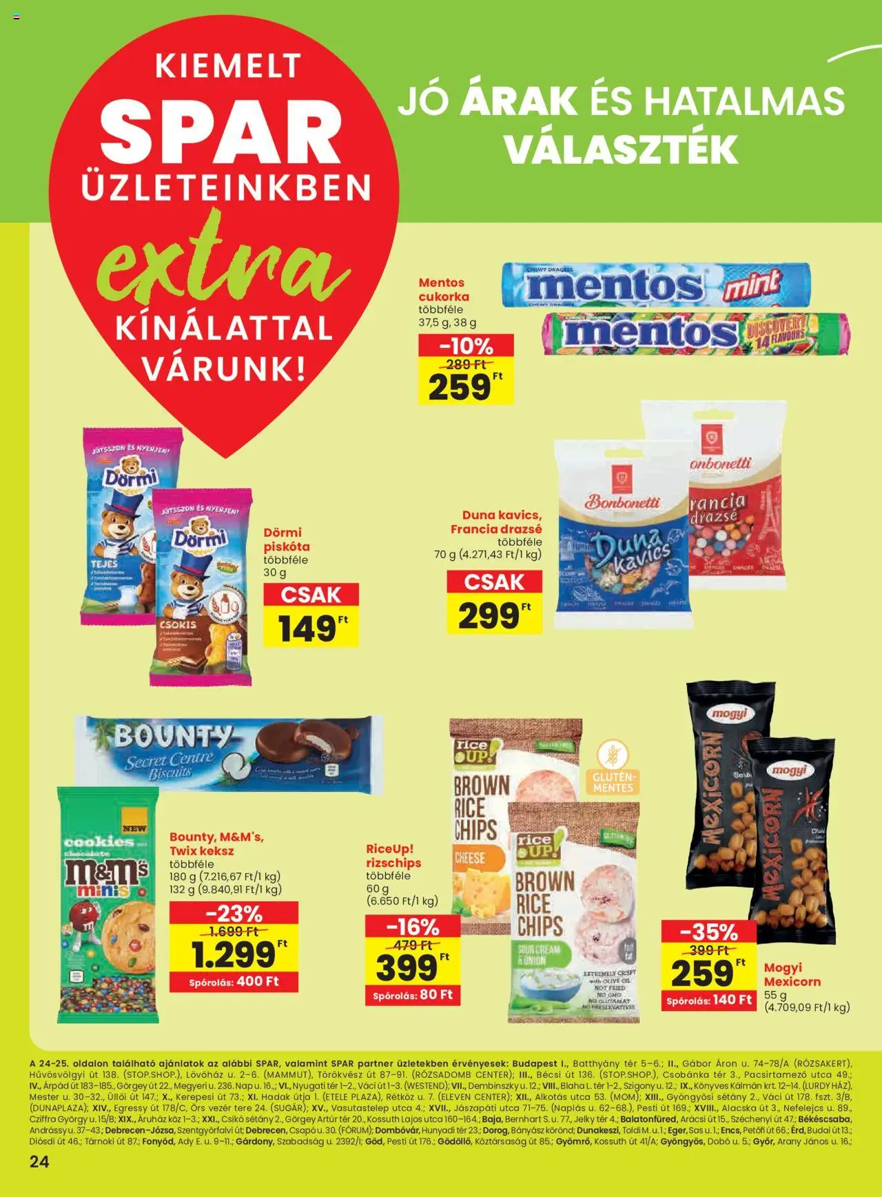 Spar akciós ujság - amely érvényes a következő dátumtól: 21.08.2025 | Oldal: 5 | Termékek: Piskóta, Chips, Cukorka, Keksz