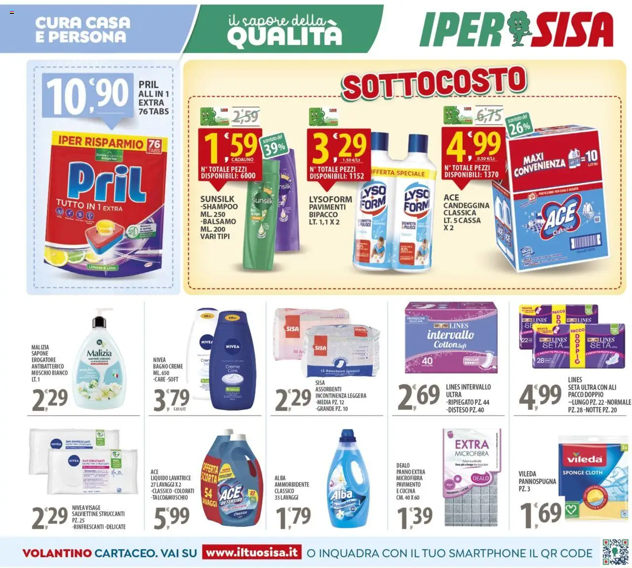 Volantino SISA del 14.10.2025 | Pagina: 15 | Prodotti: Candeggina, Limone, Lime, Smartphone