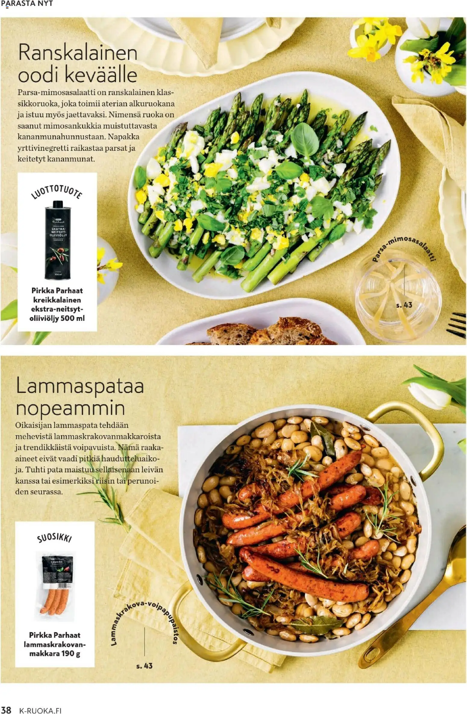 K-Citymarket - K-Ruoka – voimassa 25.03.2026 alkaen | Sivu: 38 | Tuotteet: Makkara, Oliiviöljy