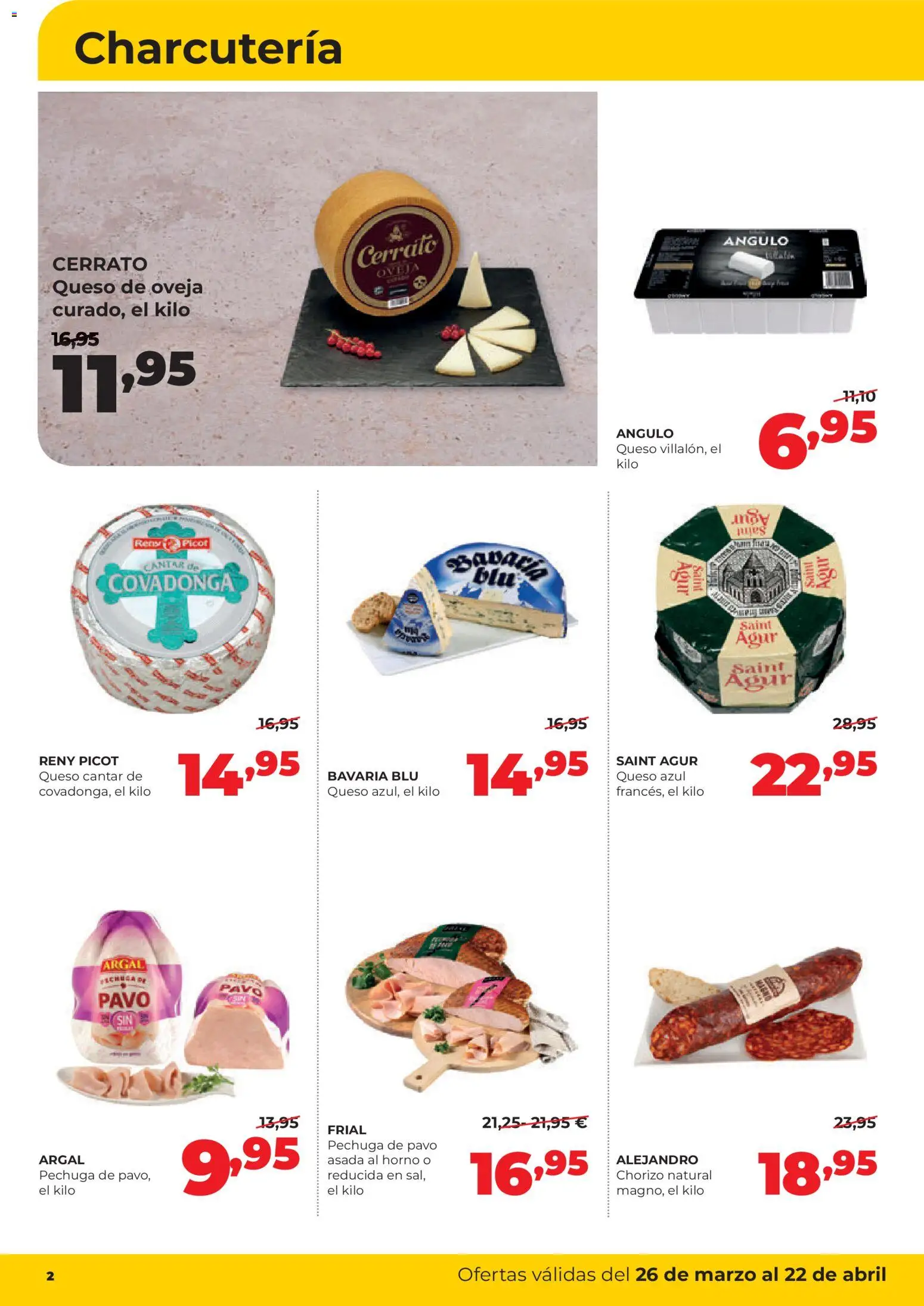 Alimerka Mensual del 26 de marzo al 22 de abril Castilla y León │ válido desde el 26.03.2026 | Página: 2 | Productos: Queso de oveja, Queso, Horno