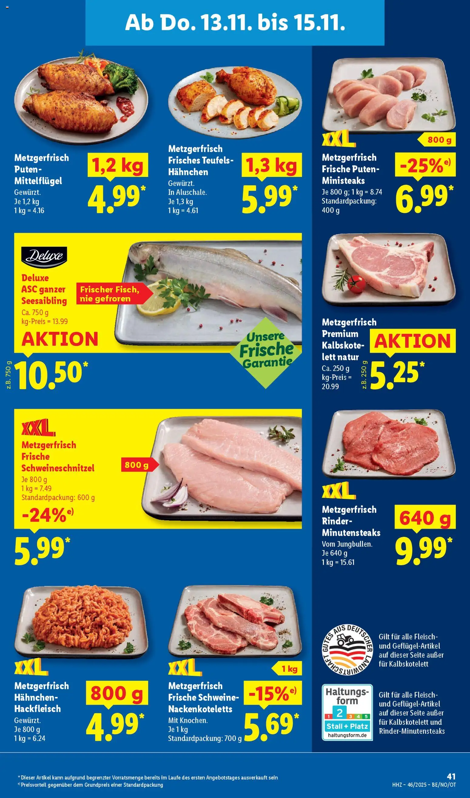 Lidl Prospekt Holzminden – gültig ab 10.11.2025 | Seite: 61 | Produkte: Hahnchen, Fleisch, Hackfleisch