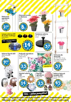 Pogląd oferty "TEDi gazetka" - ważna od 06.03.2026 | Strona: 29 | Produkty: Lampa solarna, Figurki, Rosliny, Artykuły szkolne