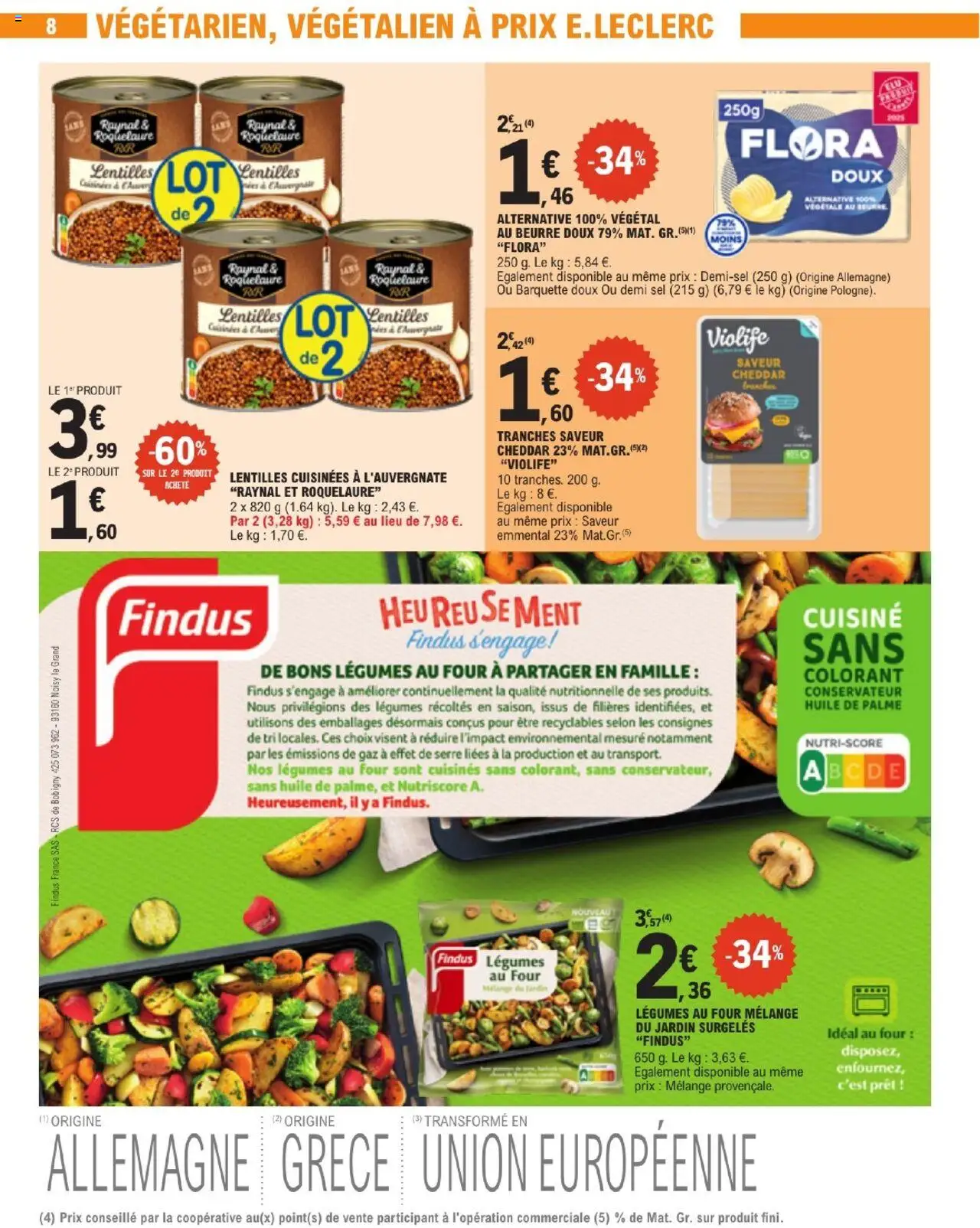 {H1} | Page: 8 | Produits: Four, Emmental, Beurre, Huile