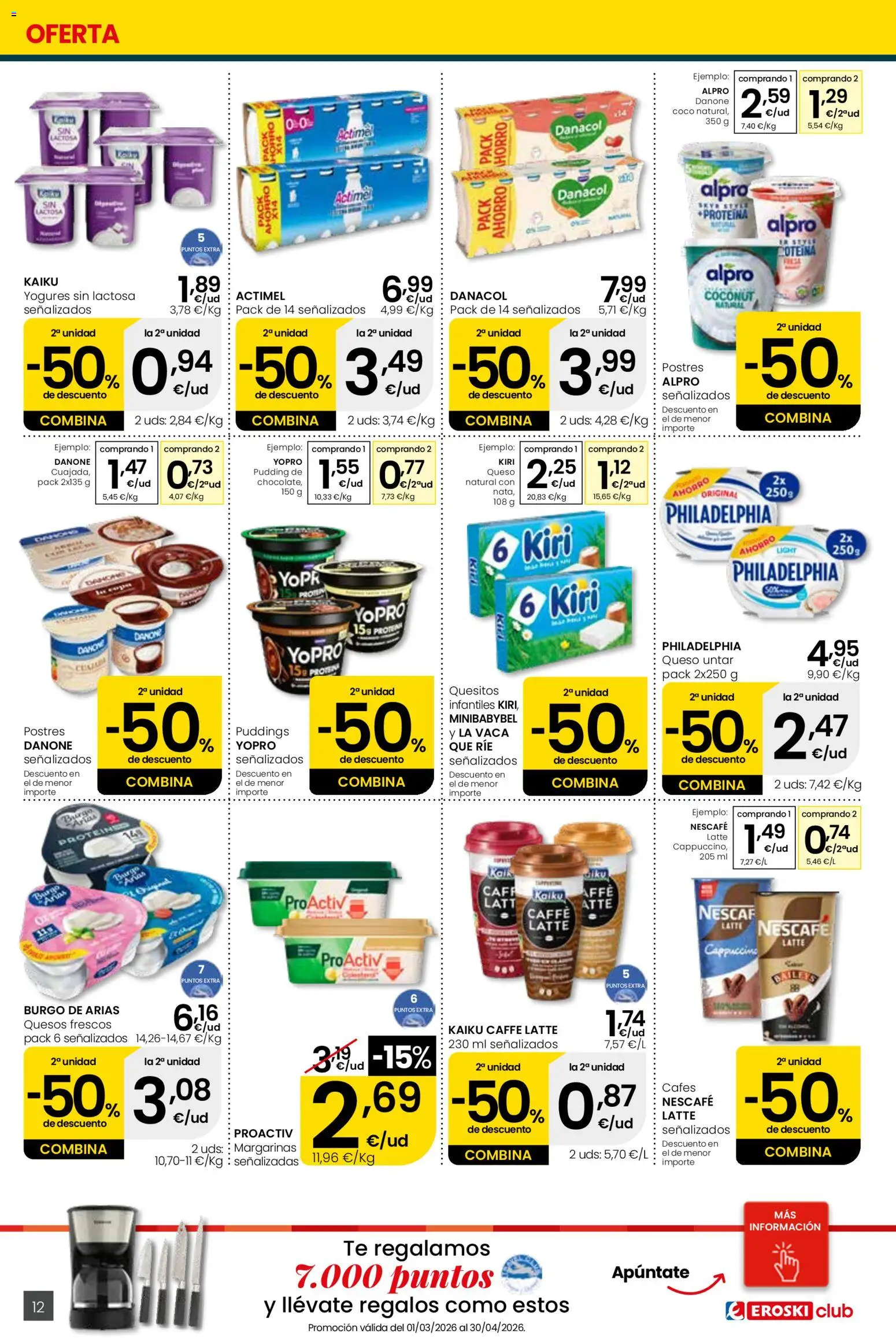 Eroski Quieres ahorrar conmigo │ válido desde el 16.04.2026 | Página: 12 | Productos: Queso, Τυρόπιτα, Té