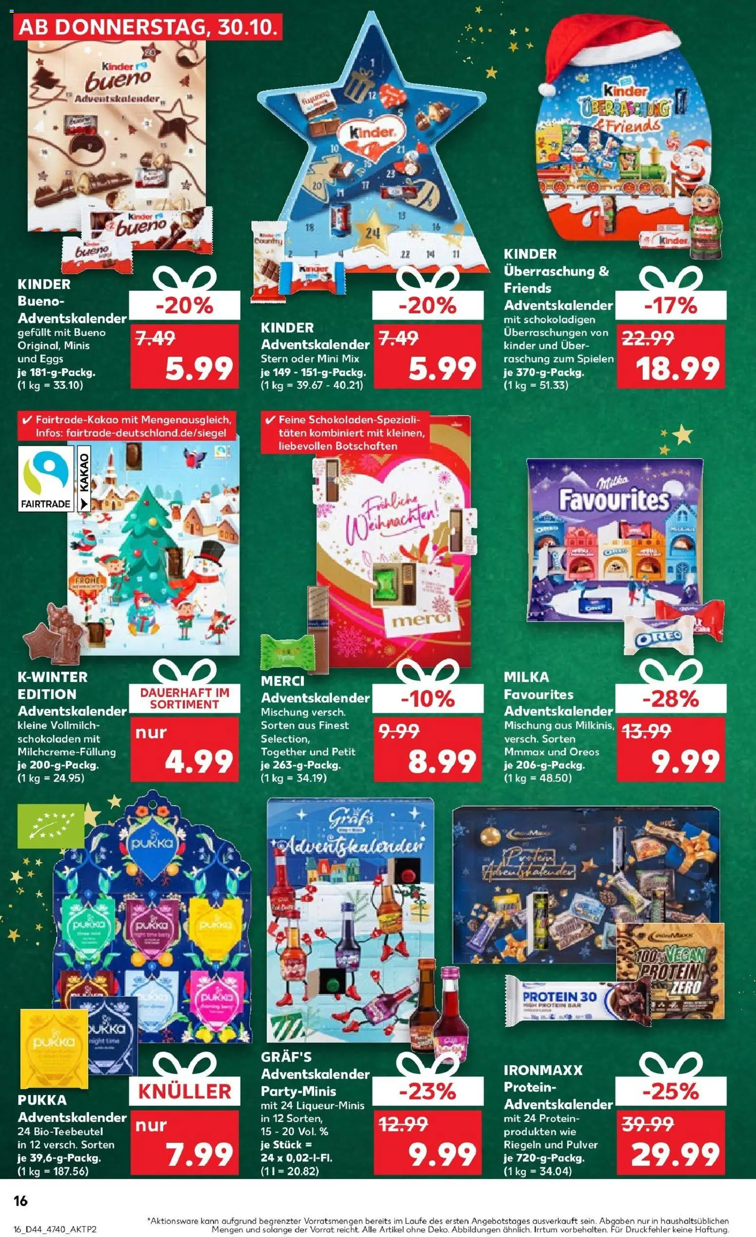 Kaufland prospekt Hannover	 – gültig ab 30.10.2025 | Seite: 16 | Produkte: Merci, Kinder bueno, Milka