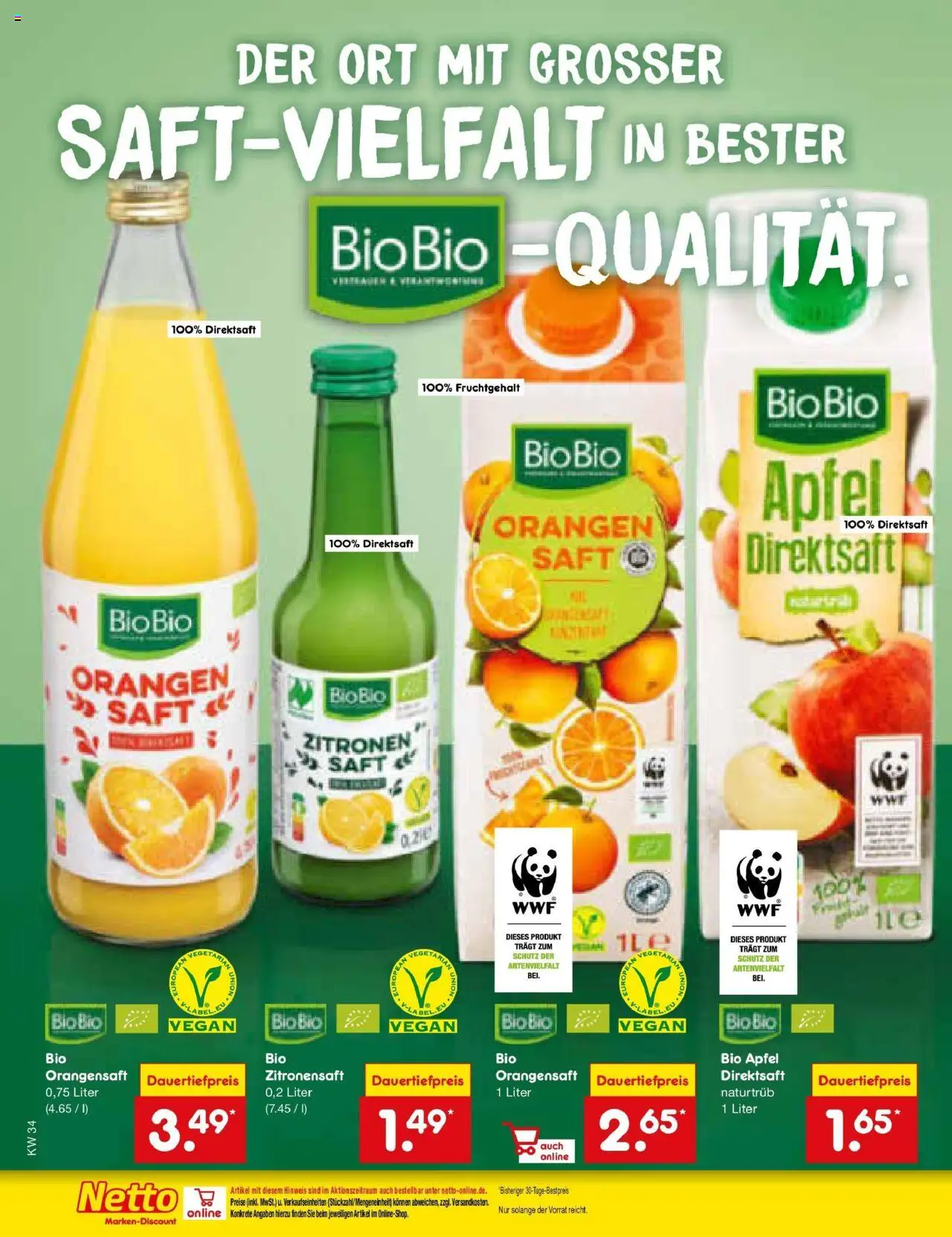 Netto Marken-Discount prospekt Bonn	 - gültig ab dem 18.08.2025 | Seite: 26 | Produkte: Äpfel, Orangen, Orangensaft, Saft