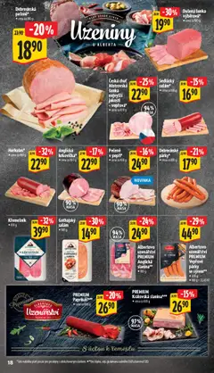 Albert leták - Supermarket od 18.06.2025 | Strana: 26 | Produkty: Anglická slanina, Uzeniny, Vepřové párky, Slanina